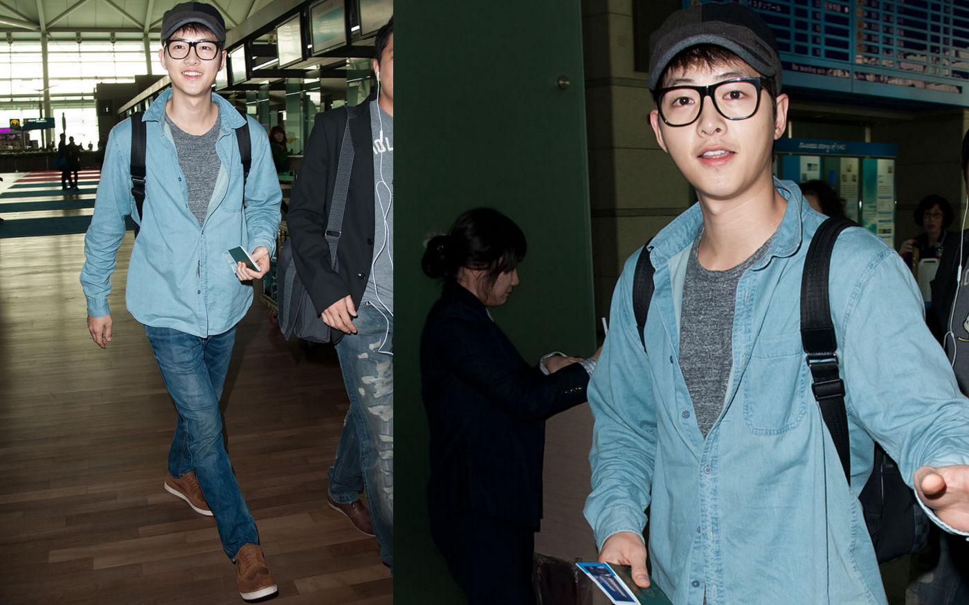 Unlike Vincenzo, Song Joong-ki might prefer a laidback attire when jetsetting to his next shoot location across the globe ; Song Joong-Ki is seen at Incheon International Airport on 28 November 2012 in Incheon, South Korea. | Photo by Choi Soo-Young/Multi-Bits via Getty Images