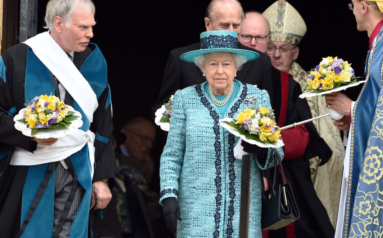 WINDSOR, UNITED KINGDOM - MARCH 24:  Queen Elizabeth ll and Prince Philip, Duke of Edinburgh attend the Royal Maundy Service at Windsor Castle on March 24, 2016 in London, England. (Photo by Anwar Hussein/WireImage)