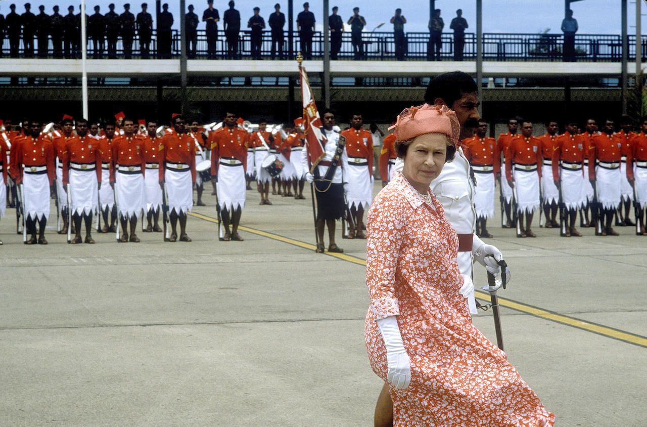 Queen Elizabeth II, Fiji, 30th October 1982. (Photo by John Shelley Collection/Avalon/Getty Images)