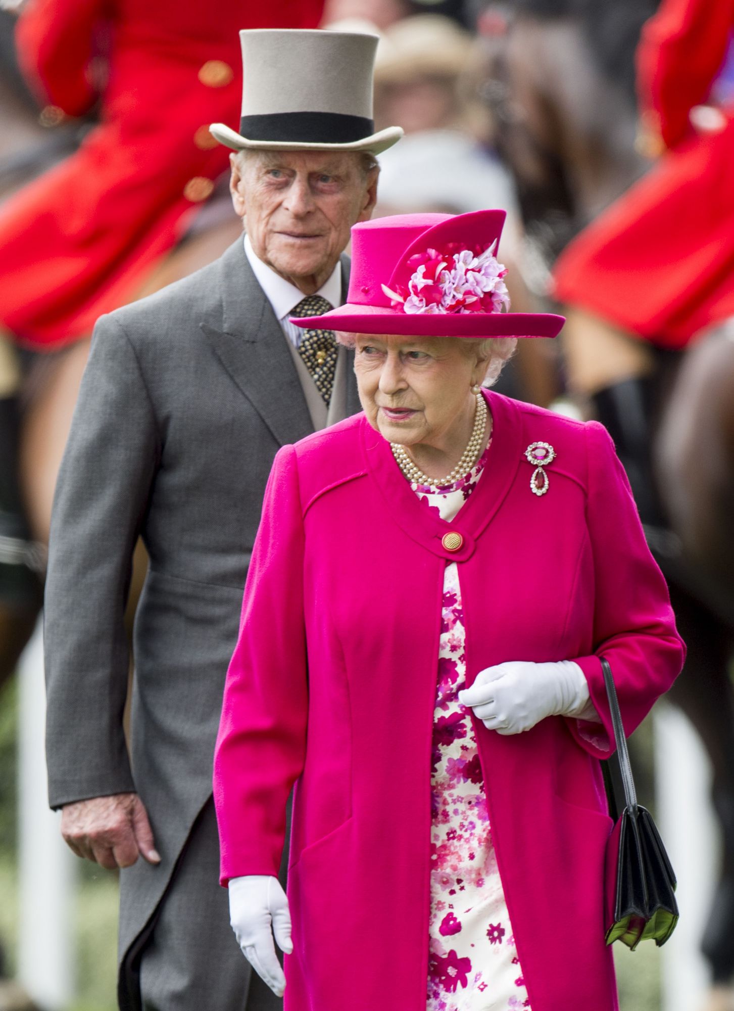 ASCOT, ENGLAND - JUNE 16:  Queen Elizabeth II and Prince Philip, Duke of Edinburgh on day 1 of Royal Ascot at Ascot Racecourse on June 16, 2015 in Ascot, England.  (Photo by Mark Cuthbert/UK Press via Getty Images)