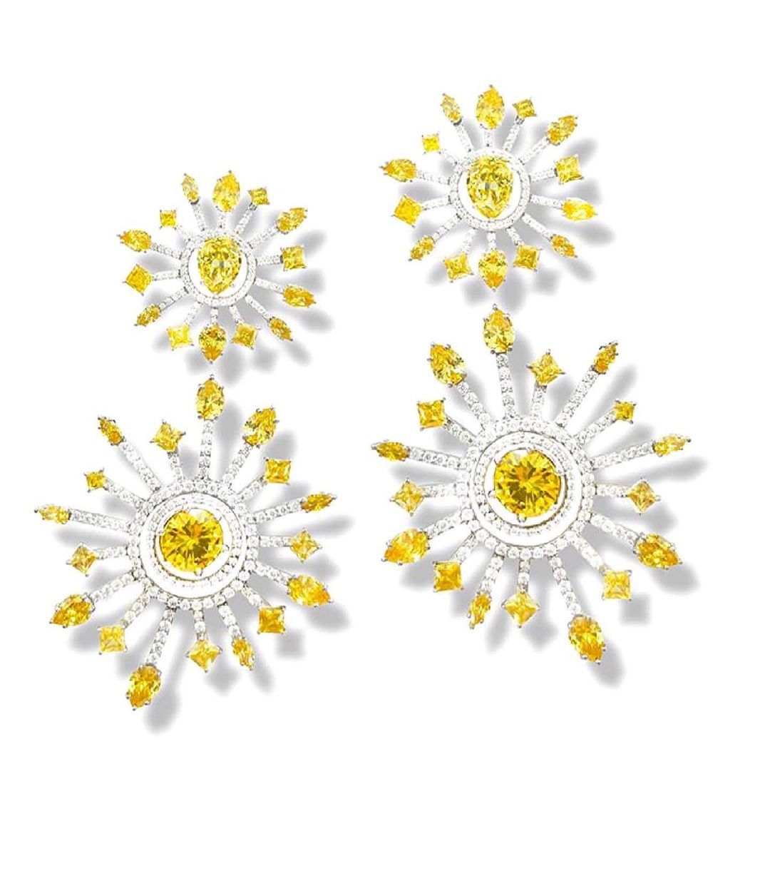 The SINAG earrings worn by Rabiya Mateo during the preliminary round of the Miss Universe 2021 (Photo: LVNA official Instagram account)