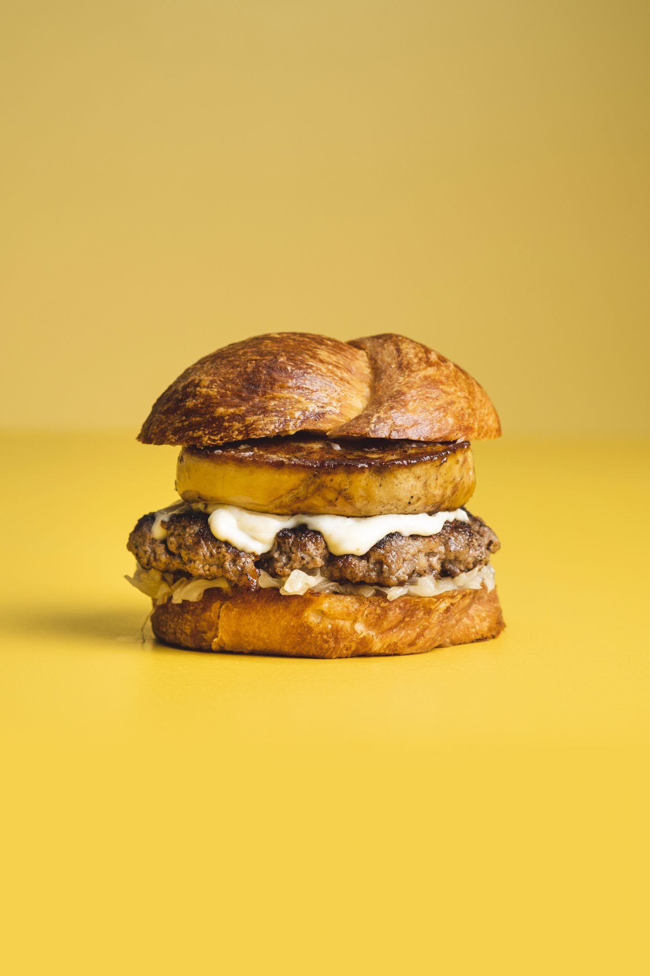 Lazy Oeuf's French Onion Burger with Foie Gras