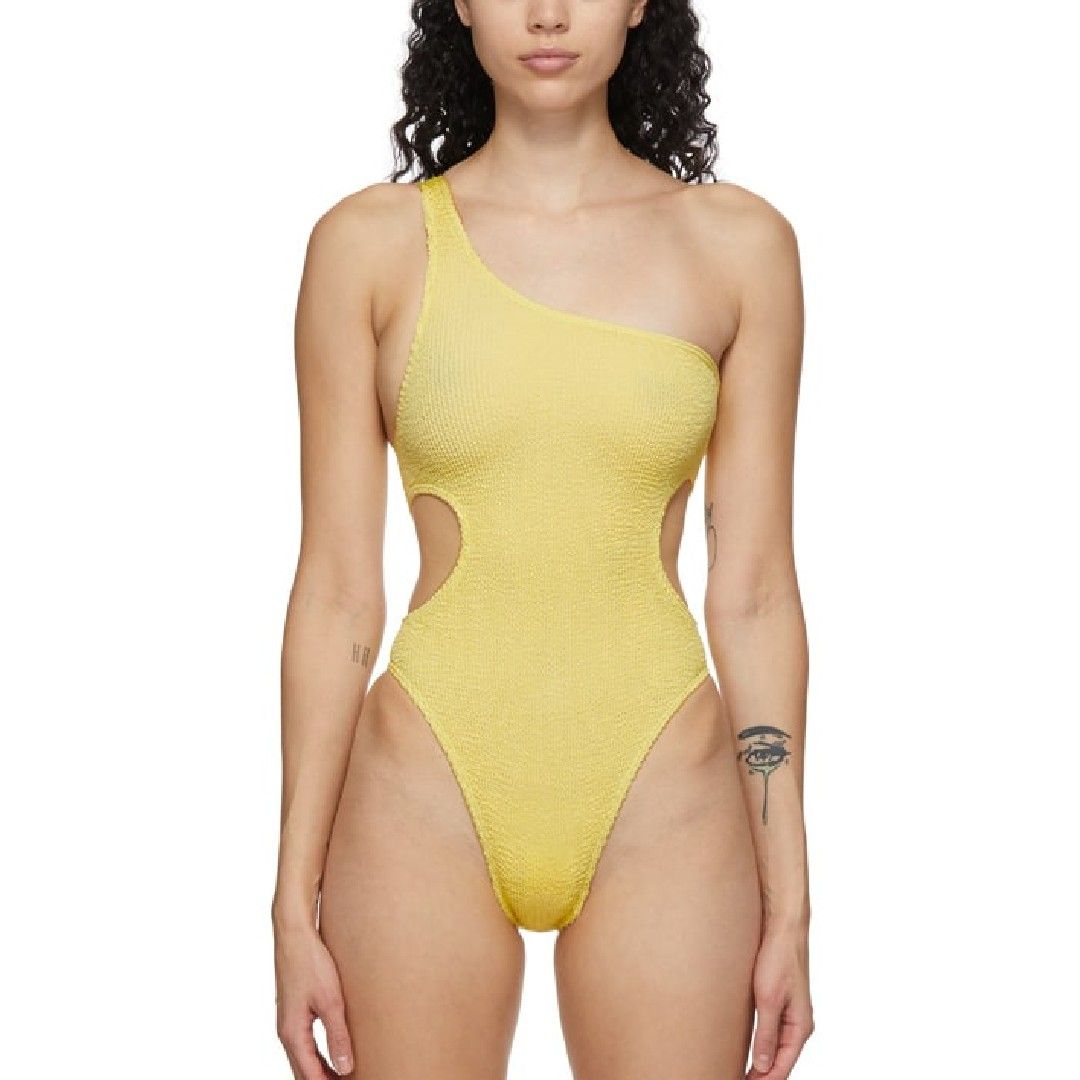 Bound by Bond-Eye Yellow 'The Milan' One-Piece Swimsuit. | Photo: SSENSE