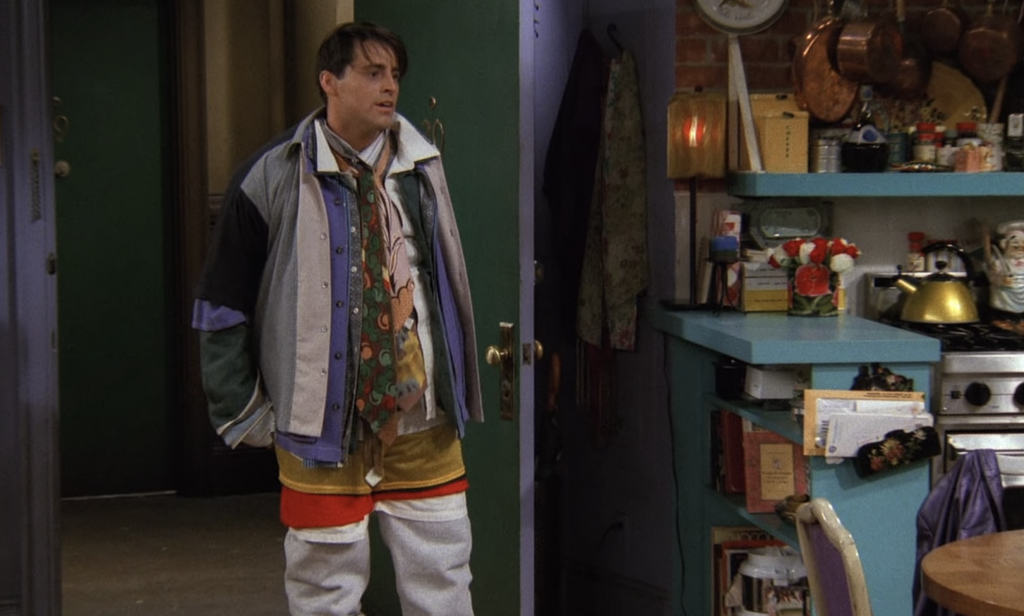 The one where Joey wore all of Chandler's clothes. | Photo: Netflix