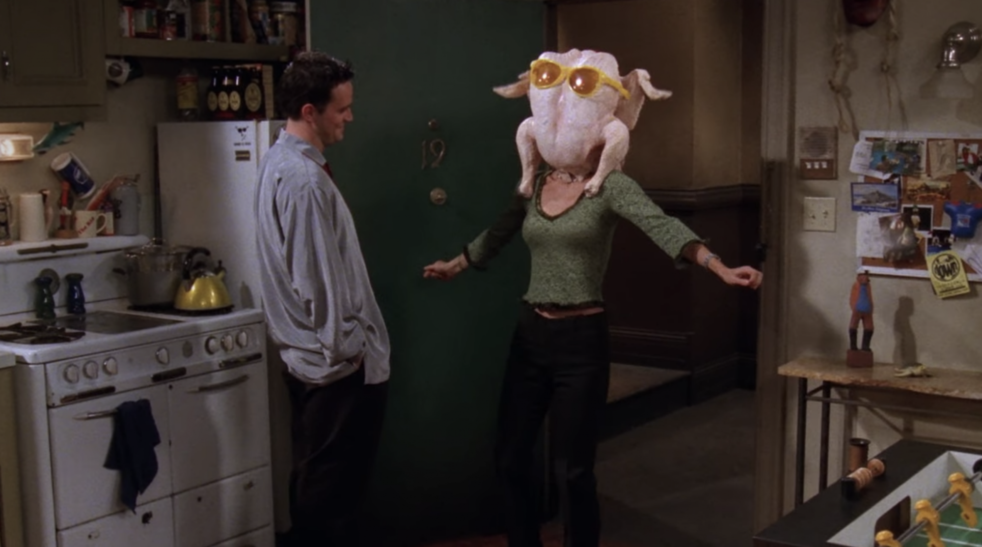 The one where Monica has a turkey for a head. | Photo: Netflix