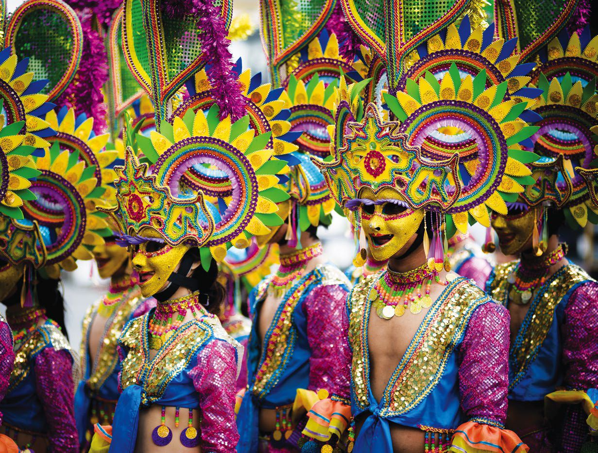 Literally translating to “many faces”, the MassKara Festival is held every October in Bacolod