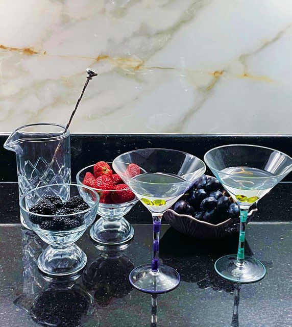 Stemware and bar accessories play an important role in entertaining
