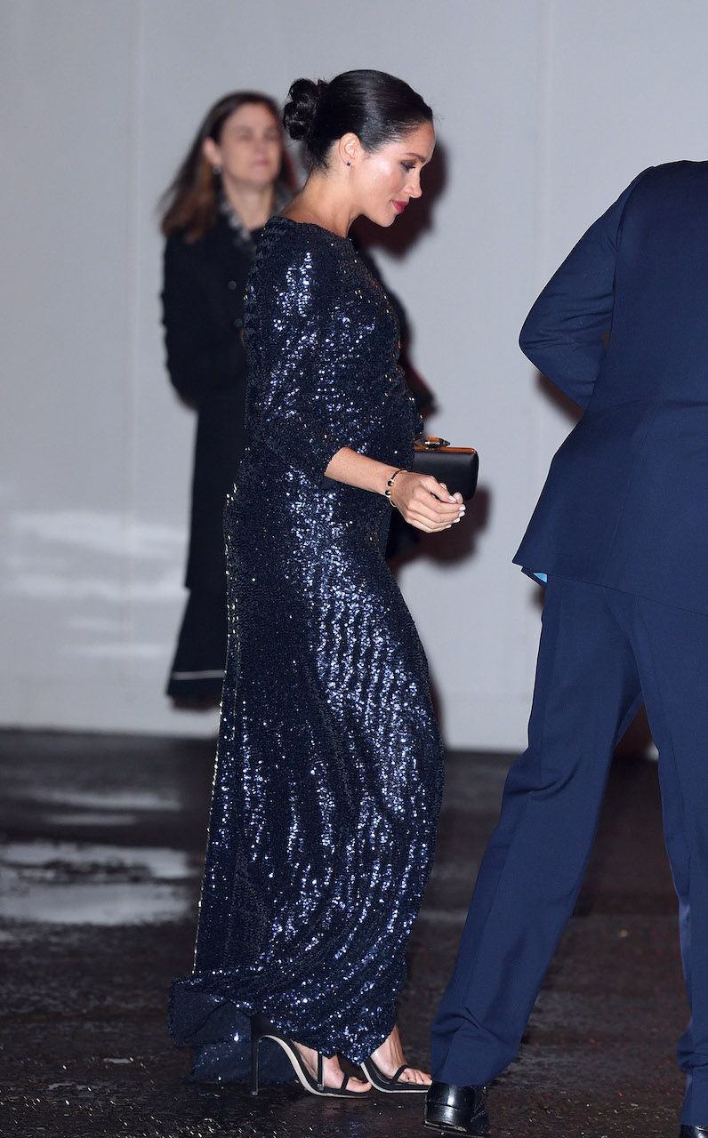 LONDON, ENGLAND - JANUARY 16: Meghan, Duchess of Sussex attends the Cirque du Soleil Premiere Of "TOTEM" at Royal Albert Hall on January 16, 2019 in London, England. (Photo by Karwai Tang/WireImage)