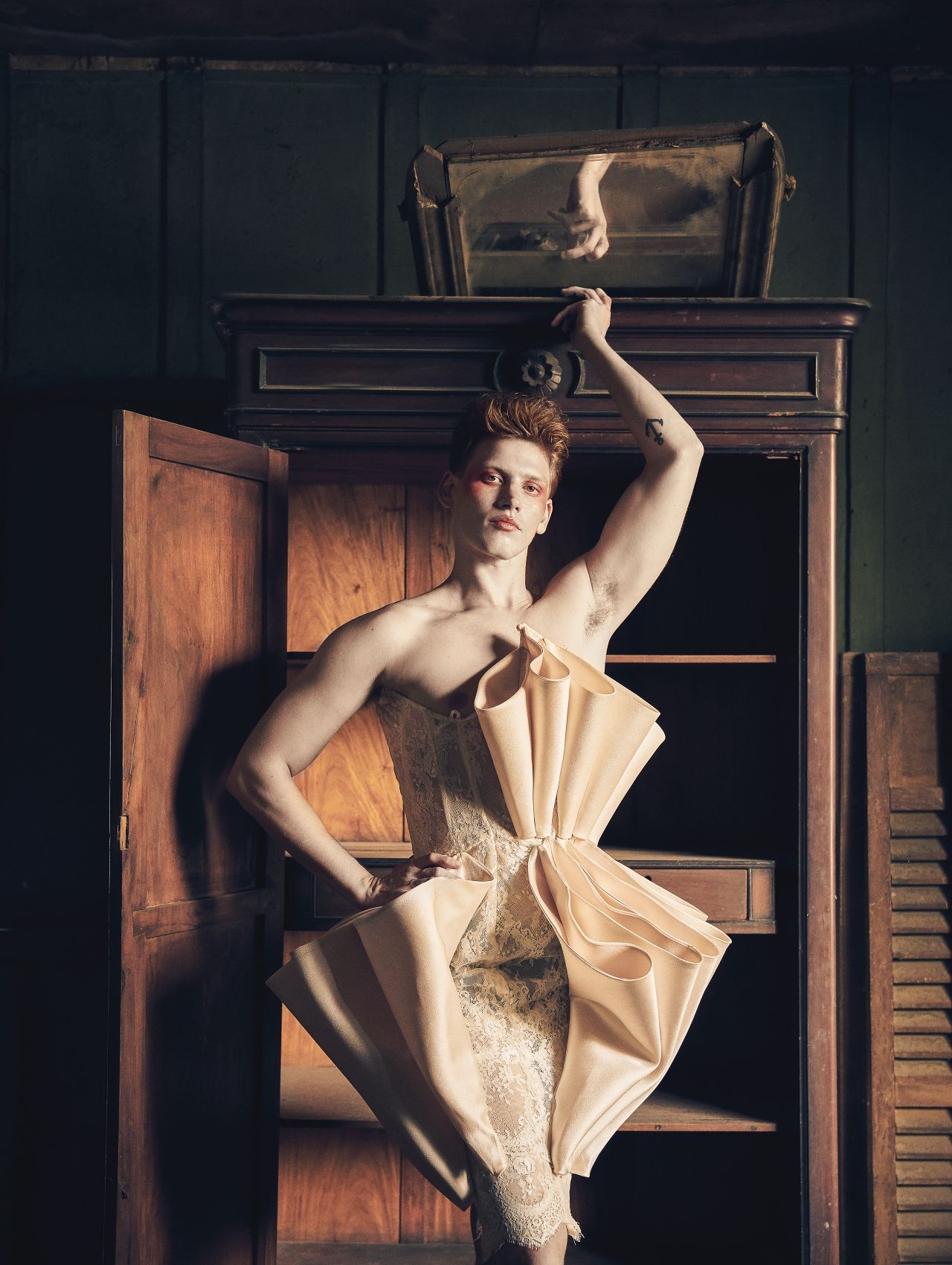 From an editorial titled The Man Who Sold The World, published in South Africa-based Pansy magazine’s first print issue | Photo by Bj Pascual