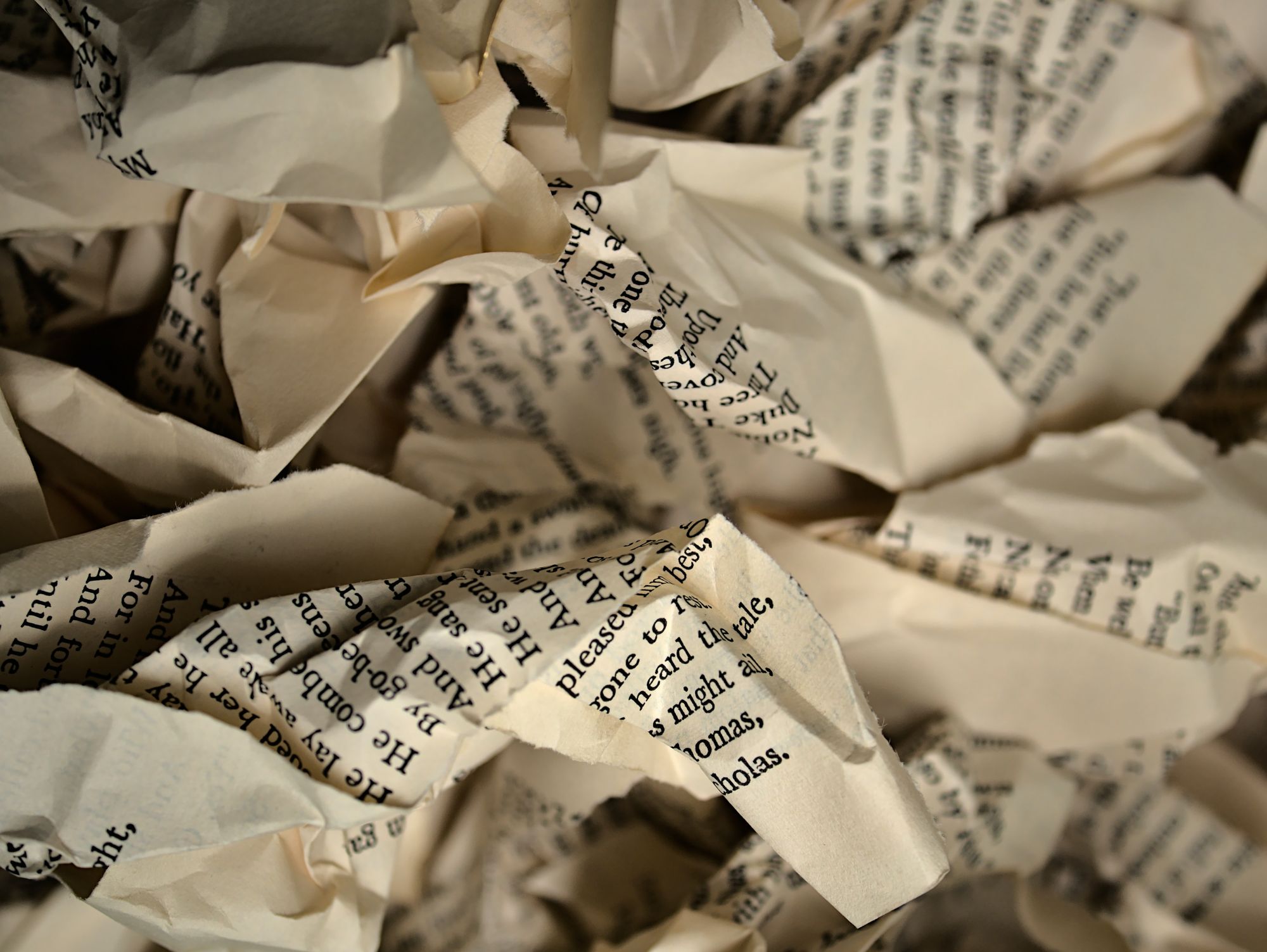 Crumpled paper. | Photo by Michael Dziedzic on Unsplash