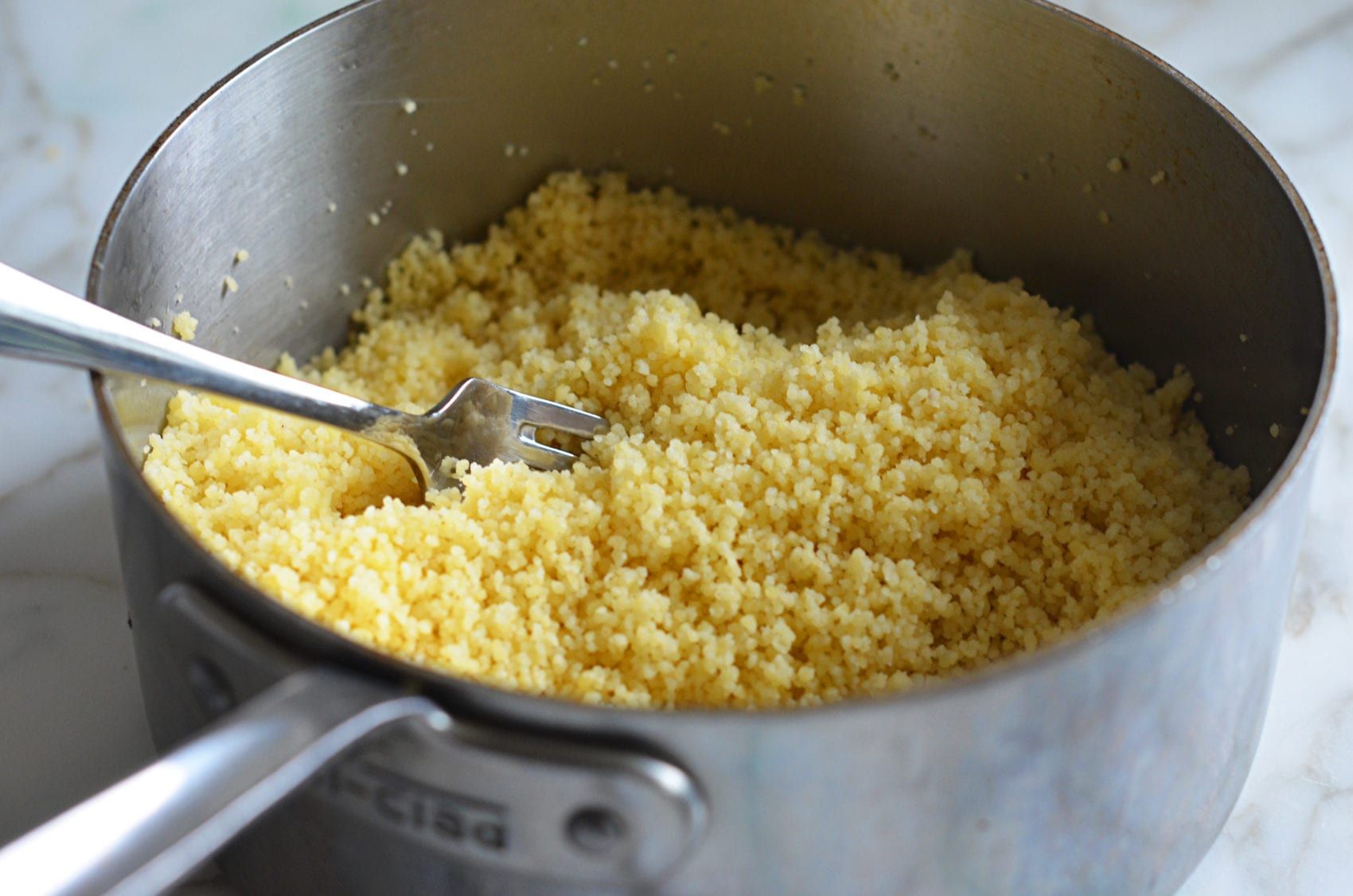 Couscous - a "small-beaded pasta" made from semolina flour.