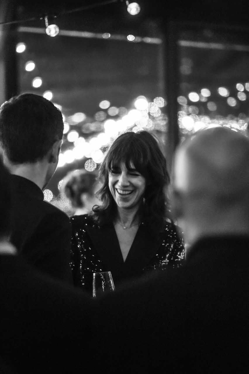 CANNES, FRANCE - MAY 19: (EDITORS NOTE: Image has been converted to black and white.) Charlotte Gainsbourg attends the Kering and Cannes Film Festival Official Dinner at Place de la Castre on May 19, 2019 in Cannes, France. (Photo by Anthony Ghnassia/Getty Images for Kering)