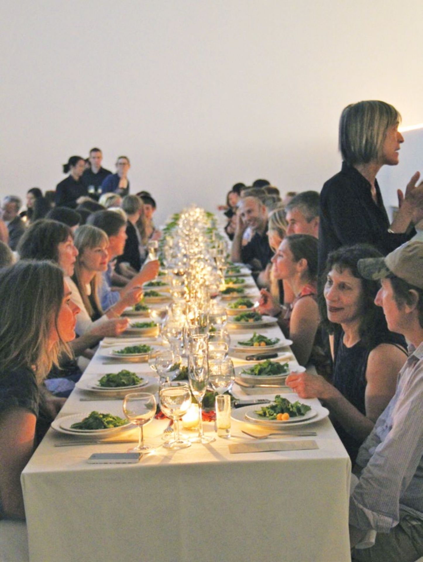 Catering a 120-person sit-down dinner at the Swiss Institute gallery in NYC
