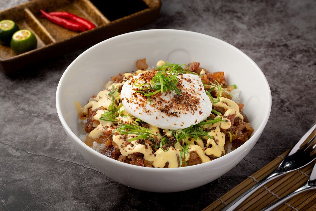 Nobu Manila-style Pork Sisig is one of the Donburi specials available in the al fresco dining menu of Nobu Manila from 11AM to 5PM