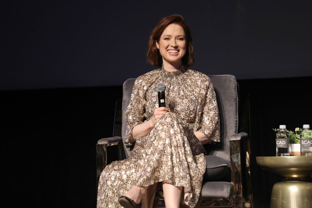 ATLANTA, GA - FEBRUARY 07: Ellie Kemper speaks onstage the "Unbreakable Kimmy Schmidt" Q&A during SCAD aTVfest 2019 at SCADshow on February 7, 2019 in Atlanta, Georgia. (Photo by Cindy Ord/Getty Images for SCAD aTVfest 2019 )