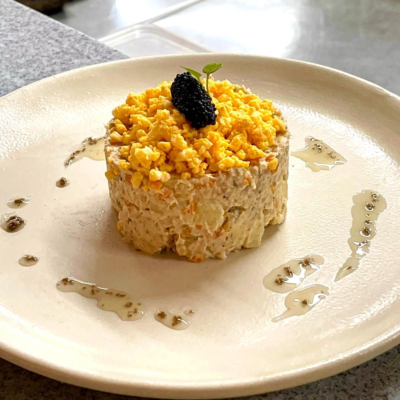 Though a common dish throughout Spain, Txoko's take on ensaladilla Rusa is remarkable.