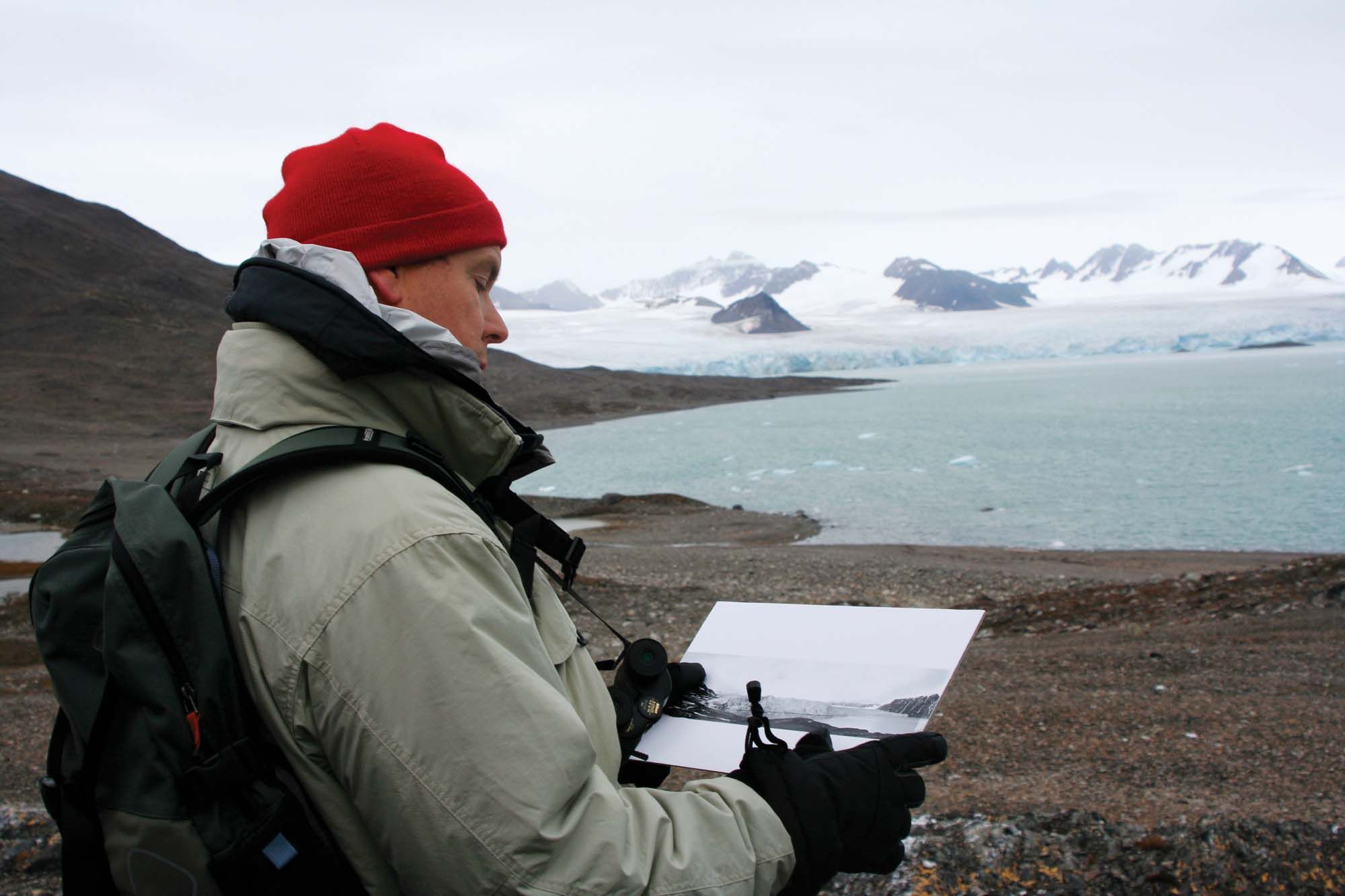 The prince follows in his great-great-grandfather Prince Albert I’s Arctic footsteps at Norway’s Svalbard archipelago in 2005 (photo by Spitzberg/Prince's Palace of Monaco)