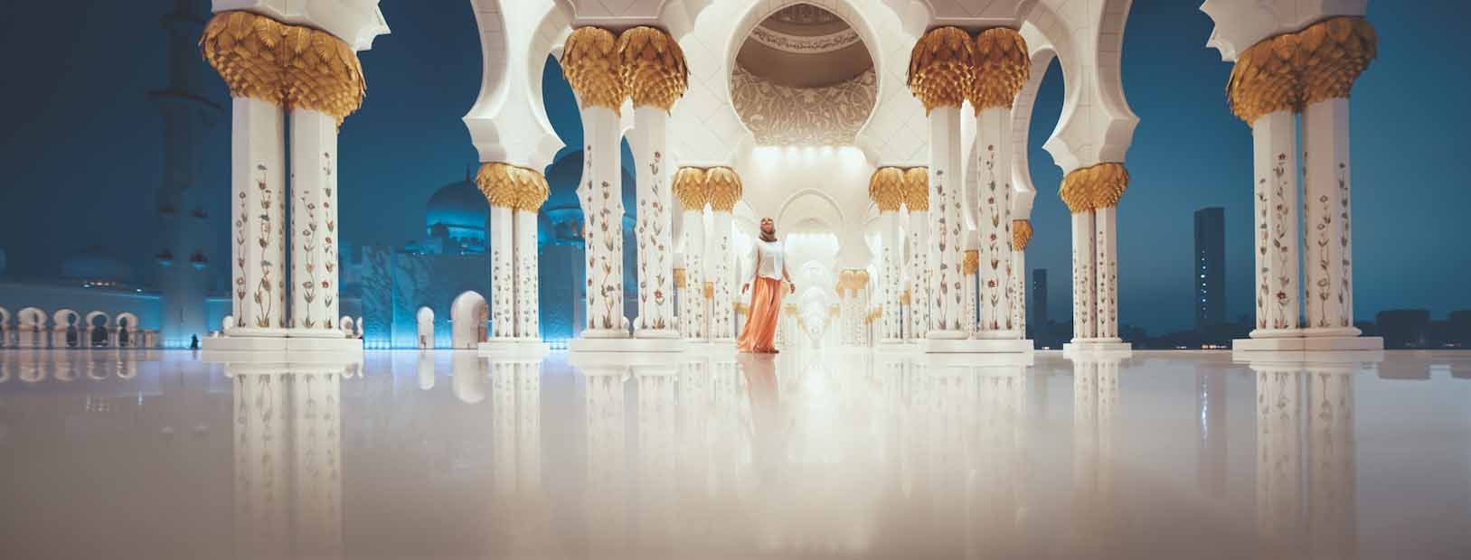 The Sheikh Zayed Grand Mosque is one of the most stunning mosques in the world