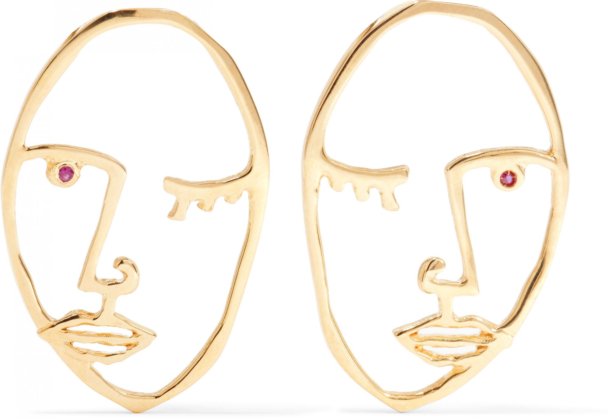 Cocteau gold-plated garnet earrings by Paola Vilas available at Net-a-Porter (Photo: Courtesy of Net-a-Porter)