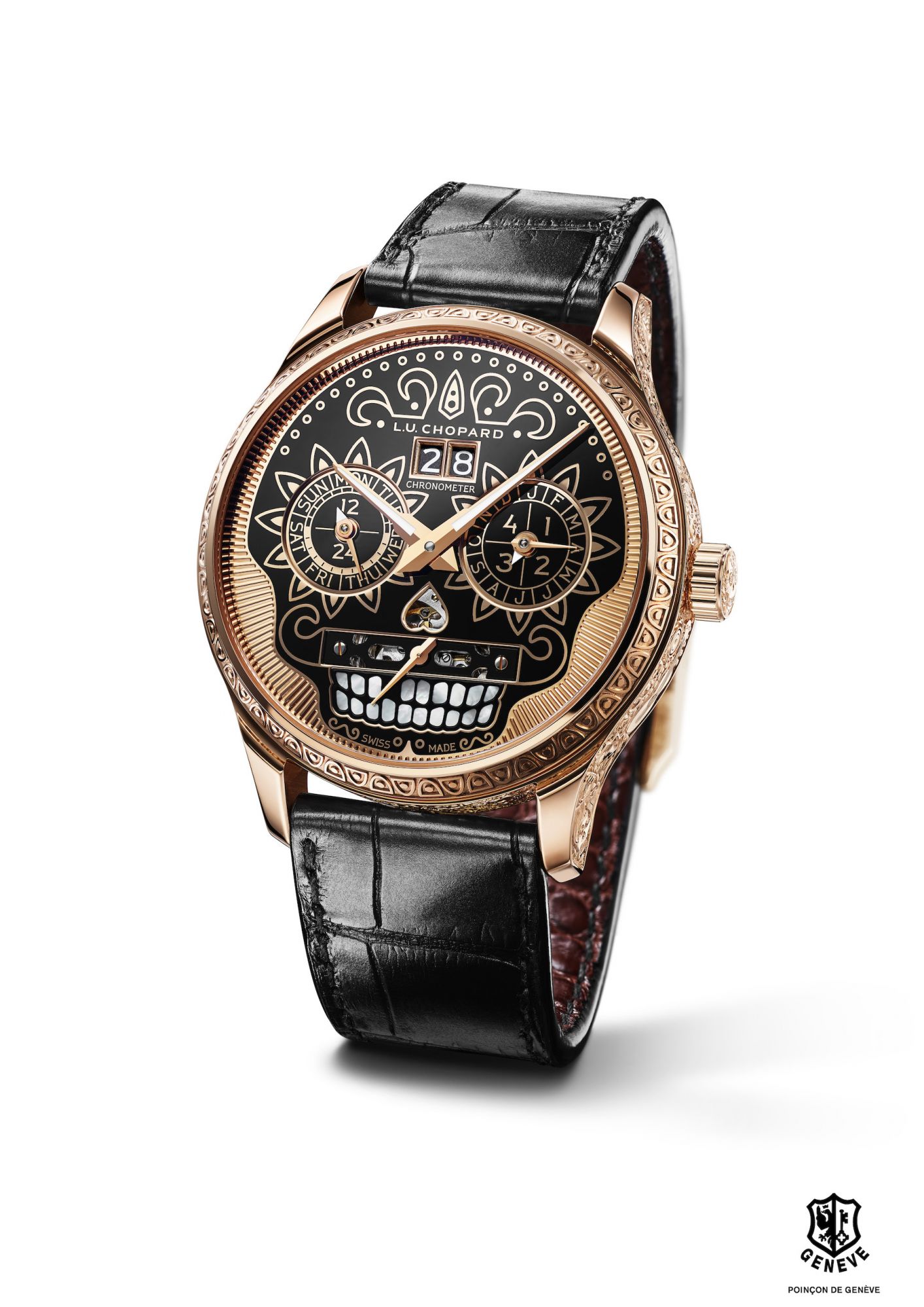 L.U.C Perpetual T Spirit of La Santa Muerte watch by Chopard (Photo: Courtesy of Chopard)