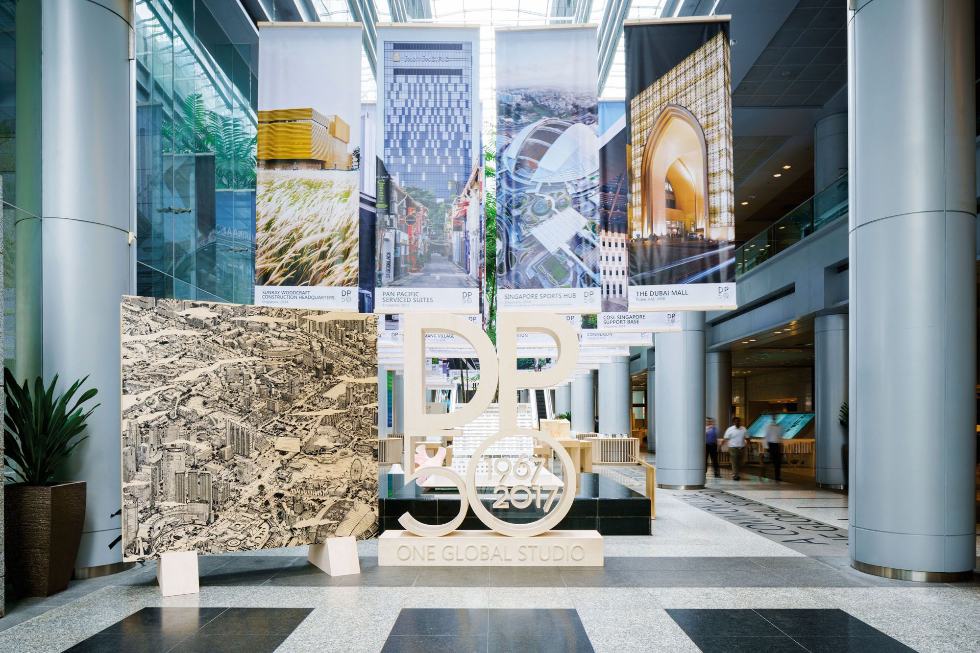 An exhibition was held to mark DP Architects’ 50th anniversary in 2017