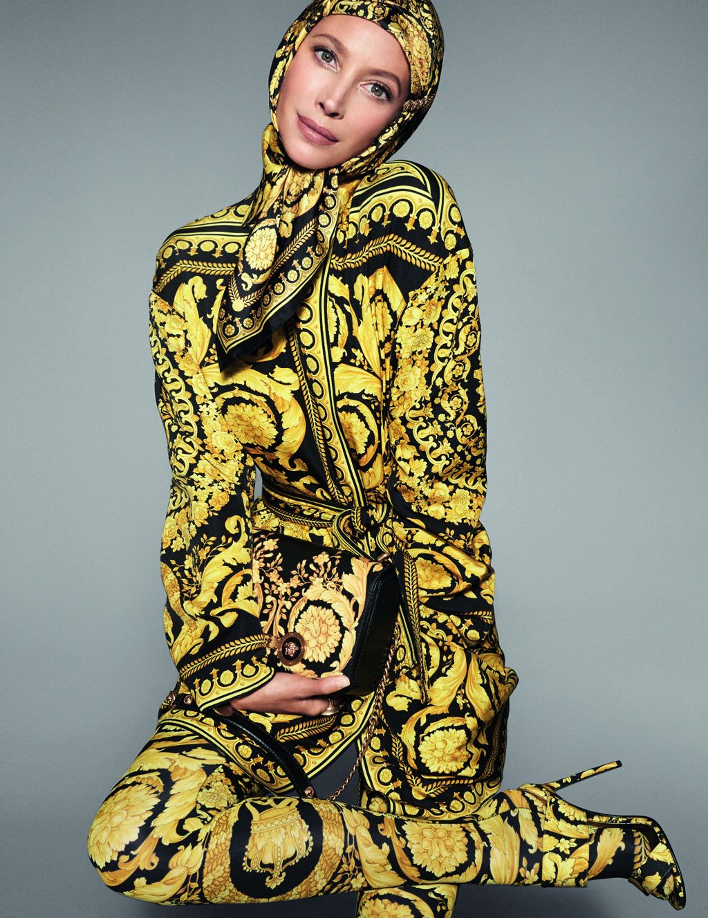 Christy Turlington in the spring/summer 2018 Versace campaign