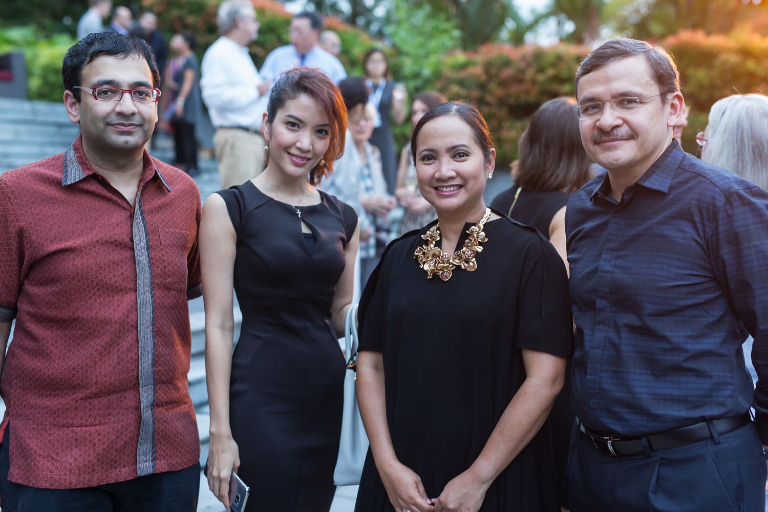 Ganen Saranathan and Davina Narayanan with Mr and Mrs Helman Sitohang
