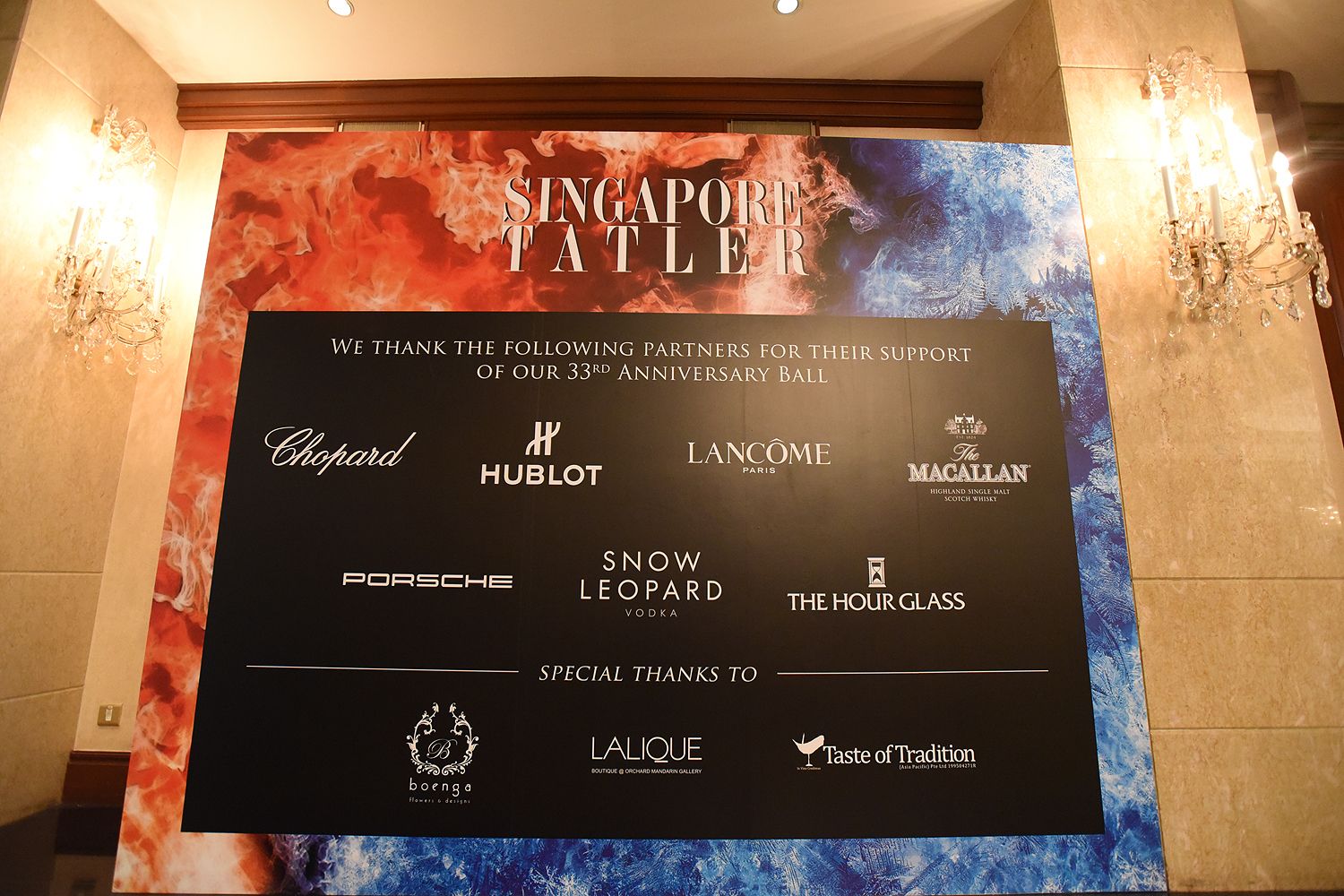 The official sponsors for the Singapore Tatler Ball 2015