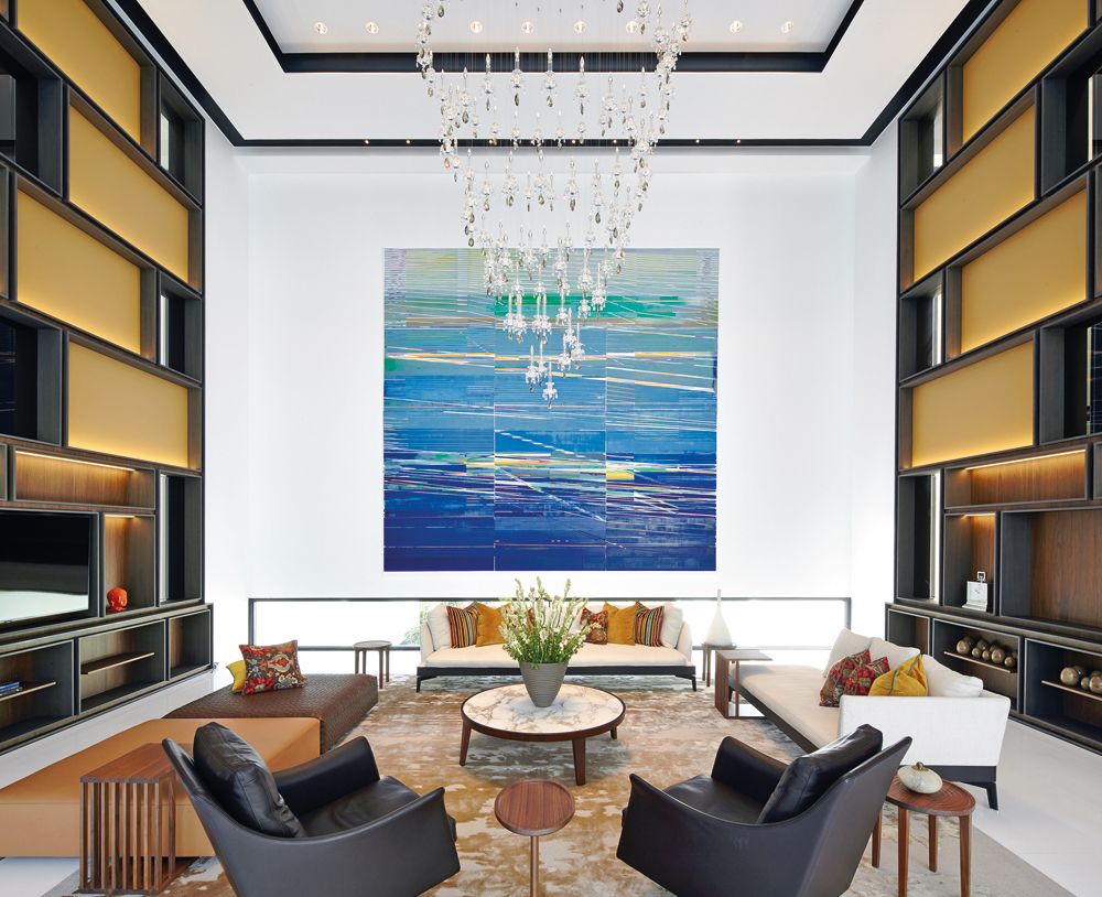 Bangalore home with Windfall chandelier