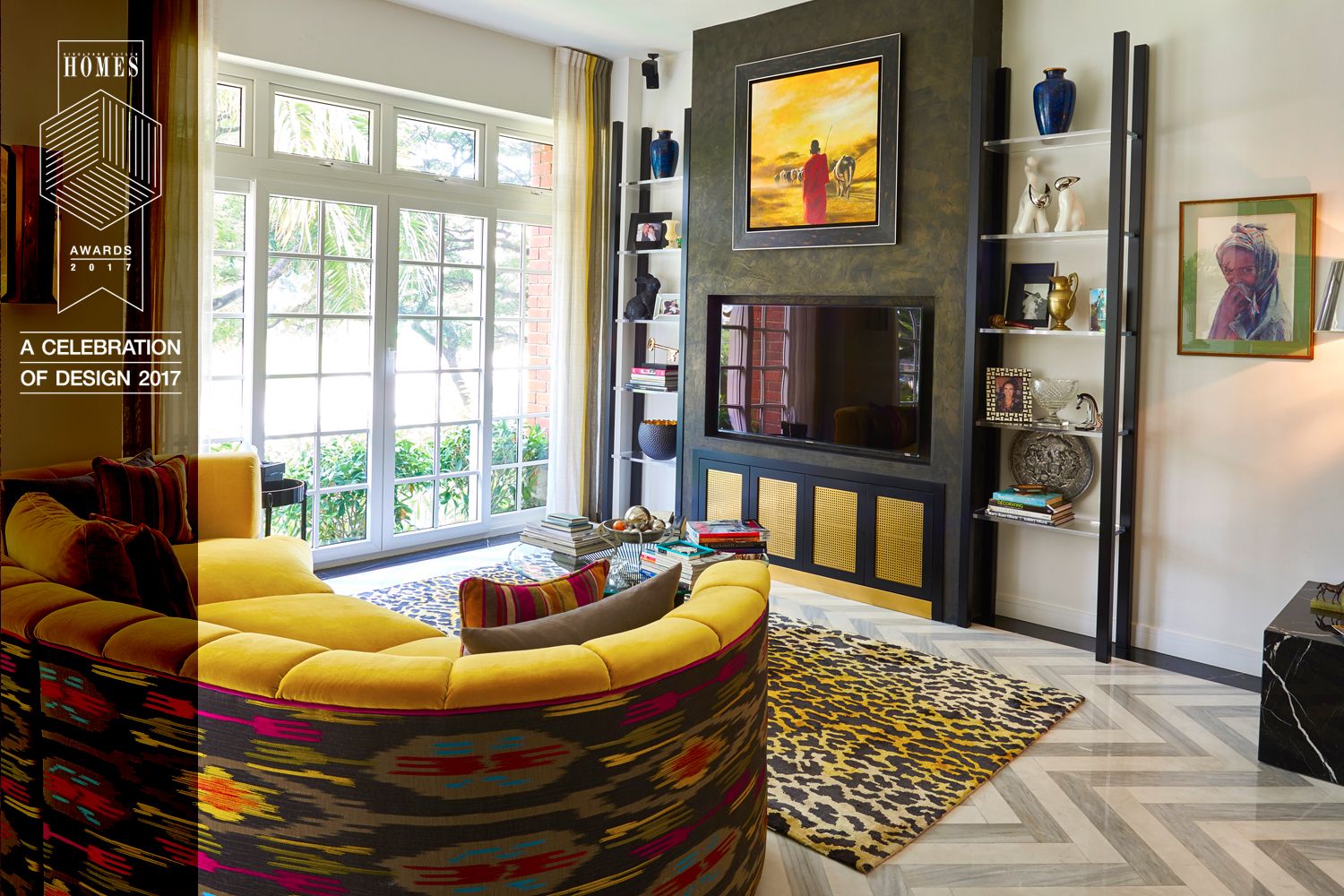 Design Intervention partner Andrea Savage's living room