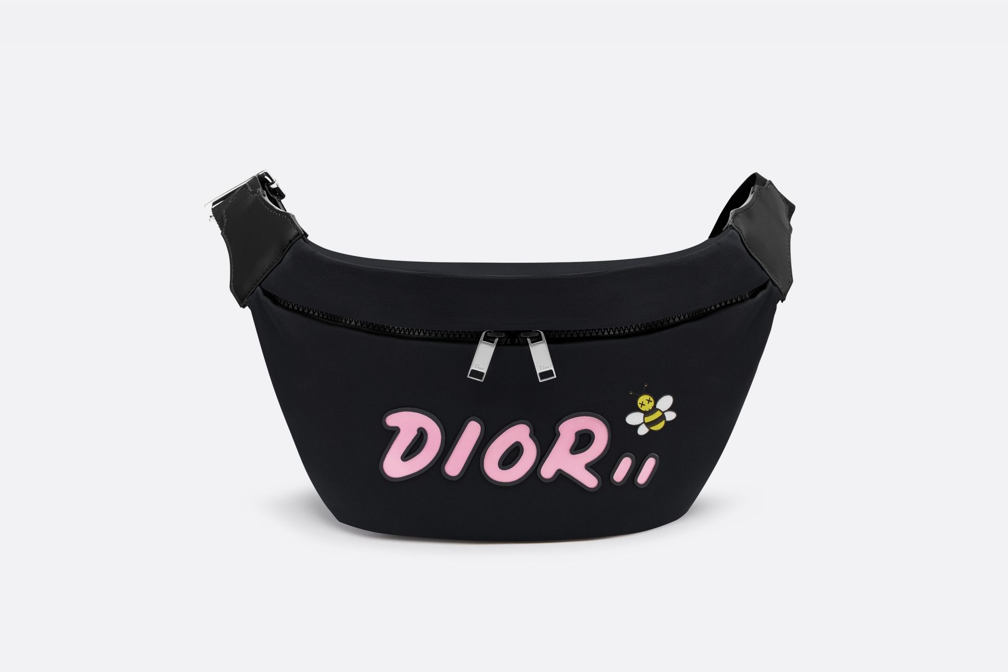 Black nylon DIOR x KAWS belt bag