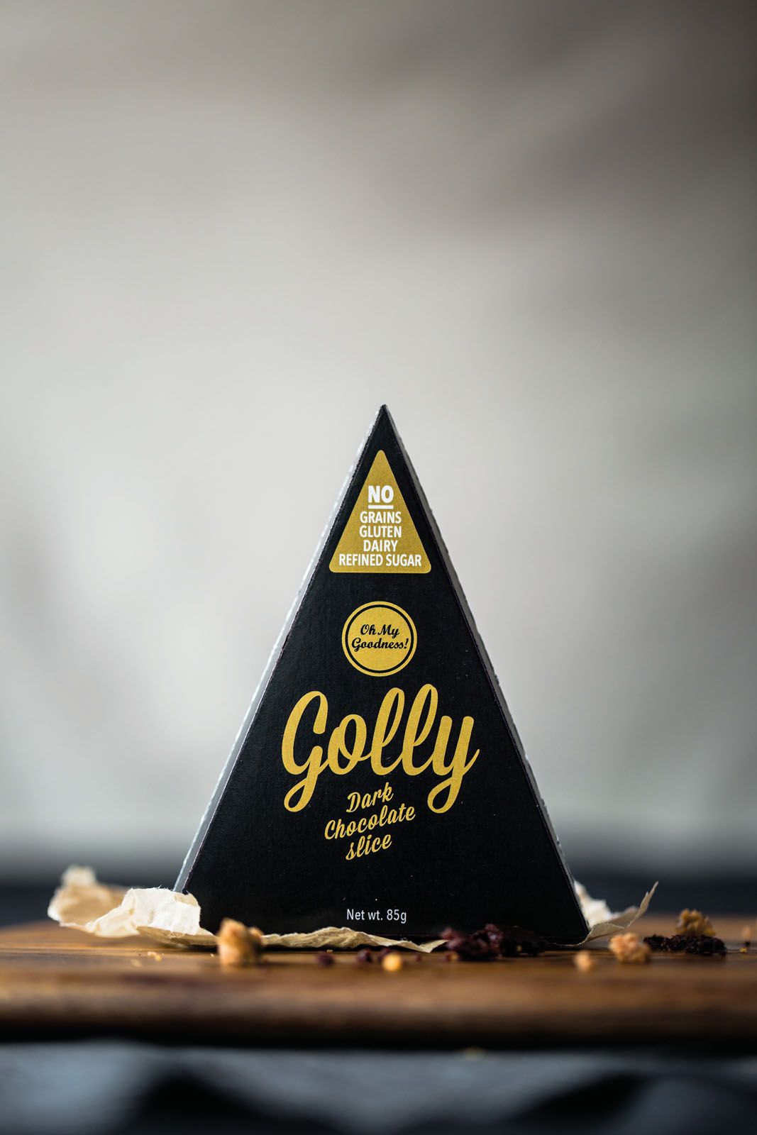 The signature Golly dark chocolate cake