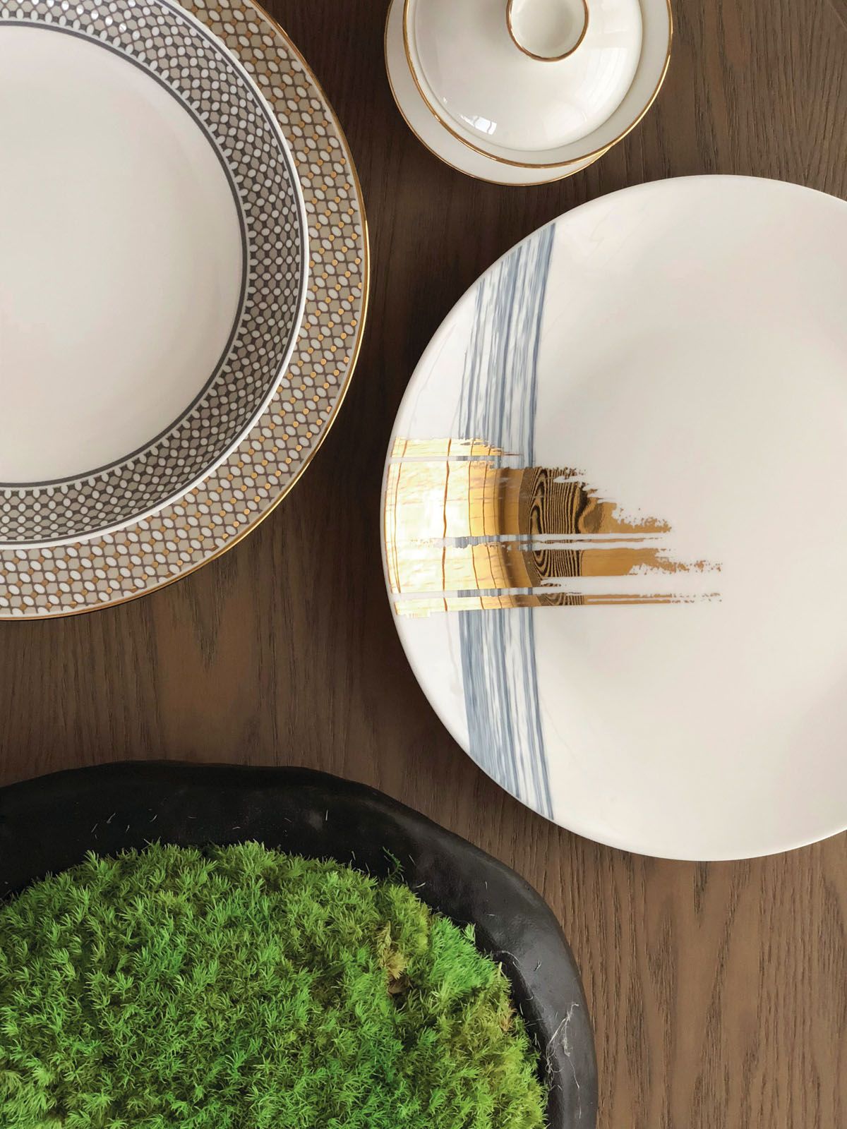 A selection of tableware from the Modern Reflections collection by André Fu Living
