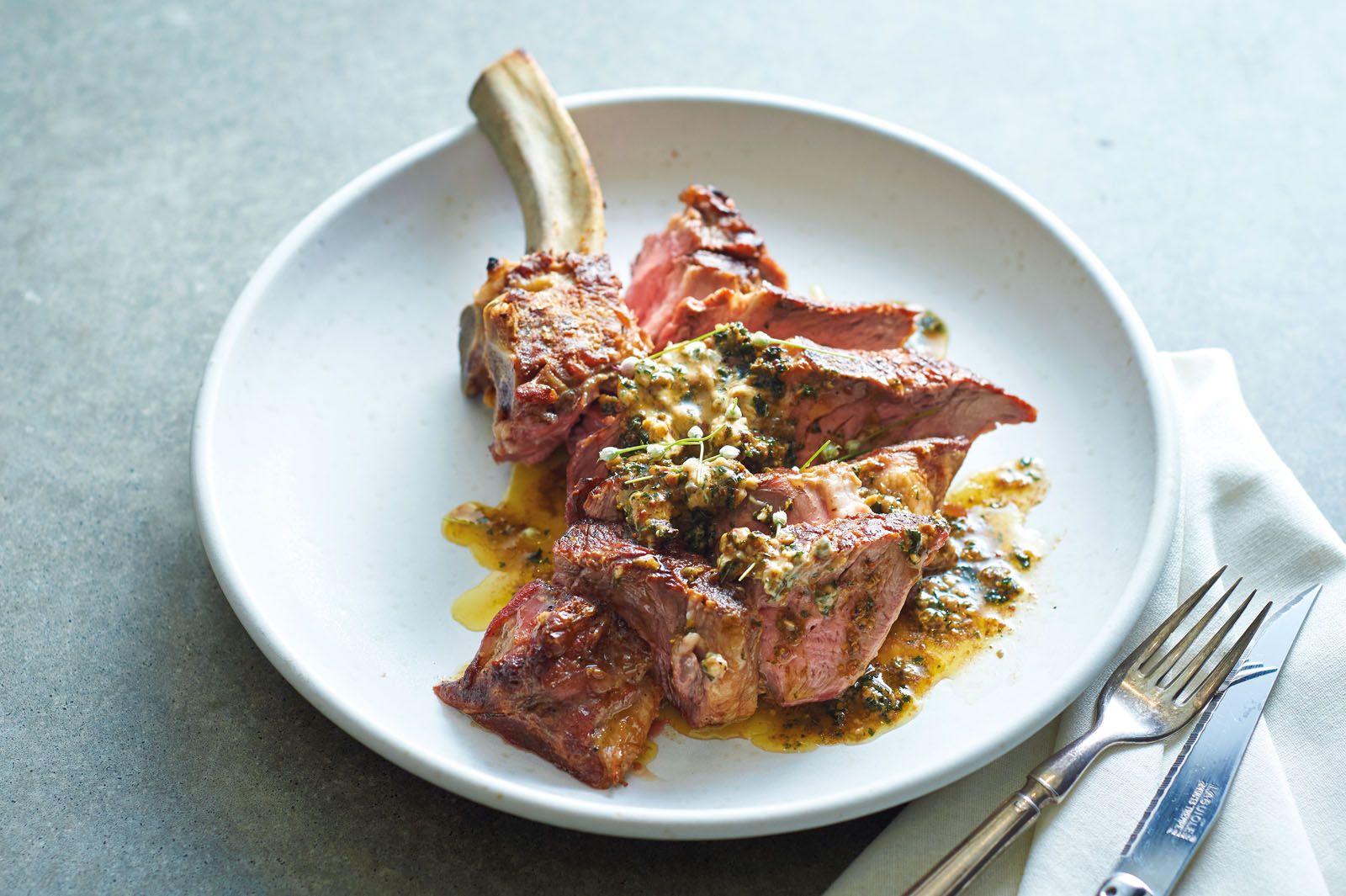Yarri Restaurant and Bar’s luscious dry‑aged sirloin is topped with capers and anchovy butter for that extra oomph of flavour