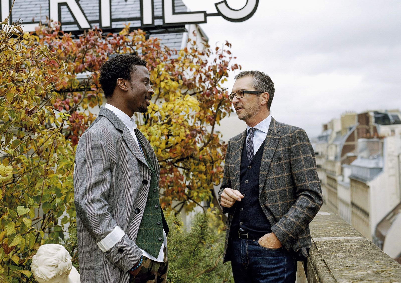 Furniture designer Ini Archibong and La Montre Hermès creative director Philippe Delhotal