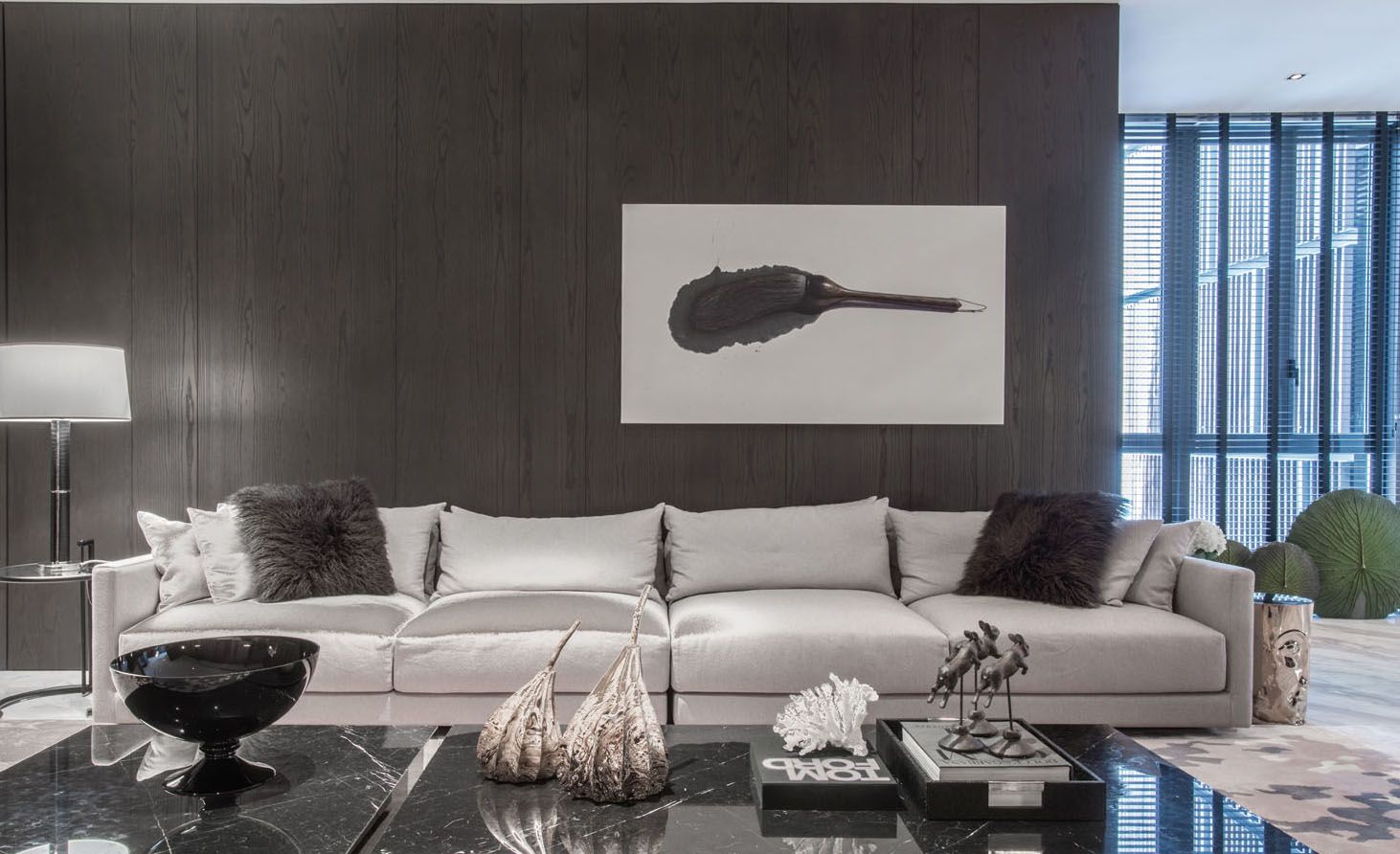 Brush, a painting by Lee Jung Woong, was selected for a home at Sentosa Cove