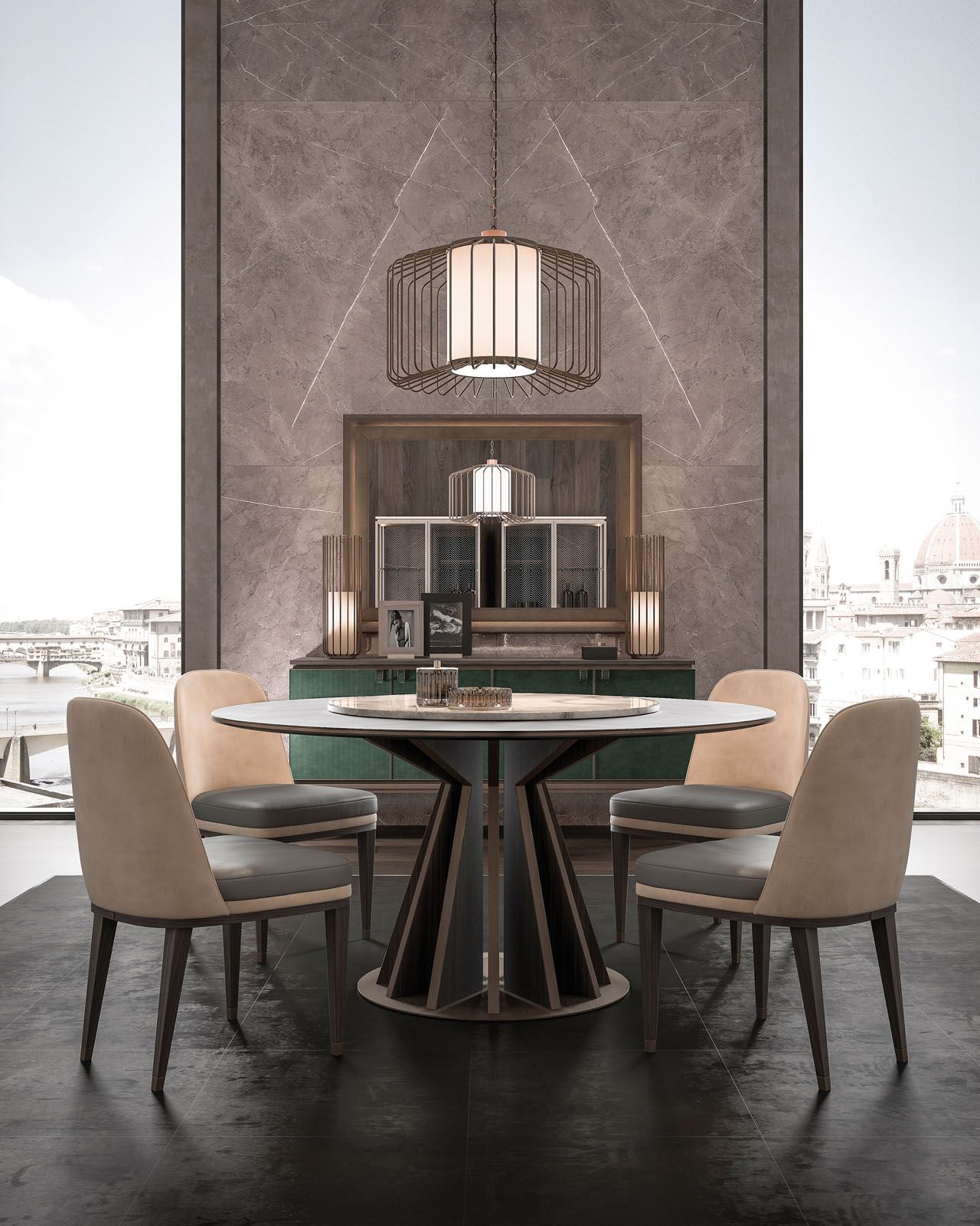 The Dragonfly dining table and chairs from Cipriani Homood