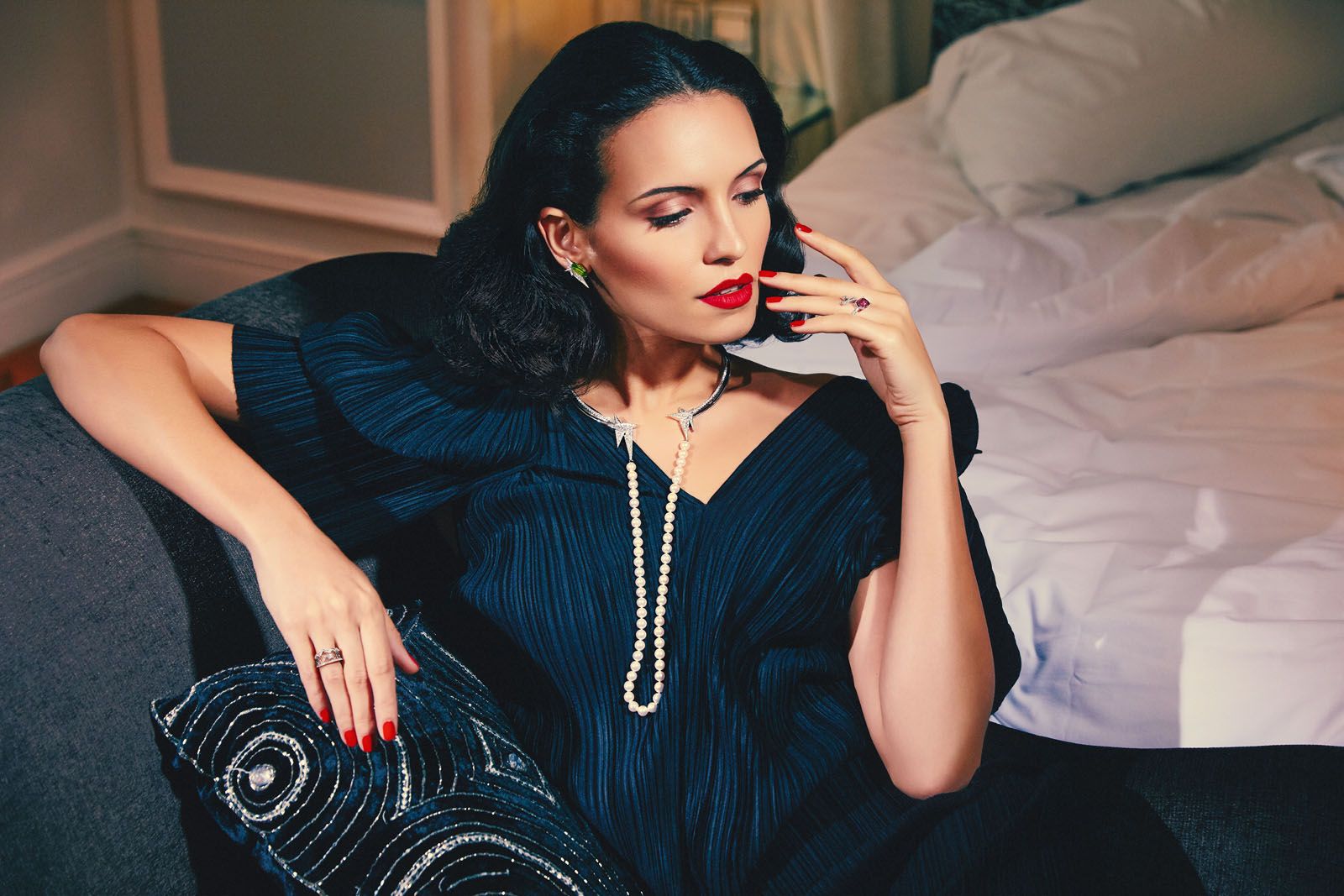 Simone Jewels’ Bombshell collection features pieces that embody old‑world glamour accentuated with modern touches