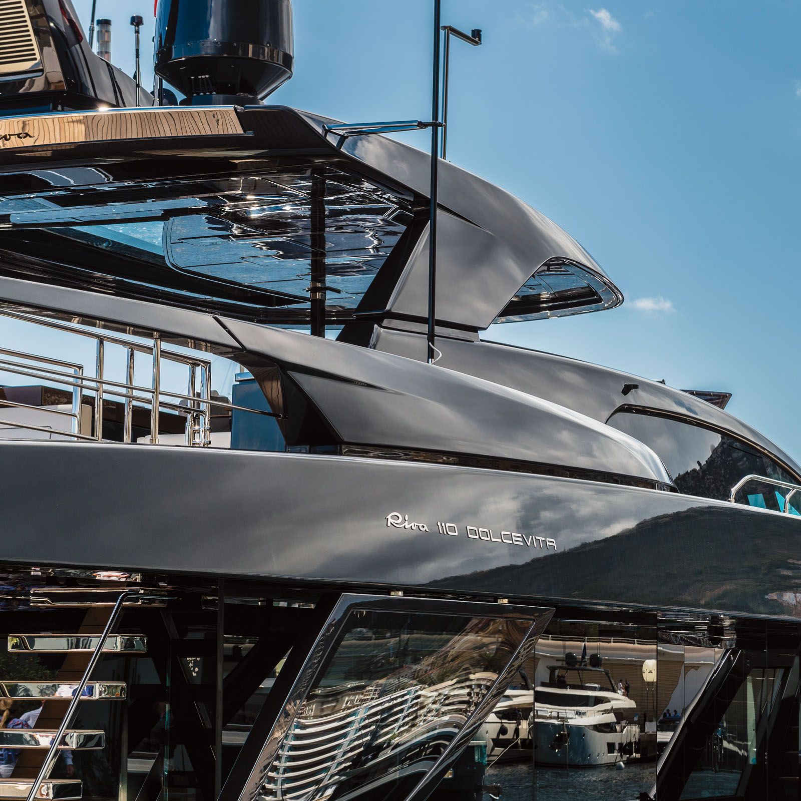 The 33.5m Riva 110’ Dolcevita, Ferretti's latest fibreglass flagship vessel