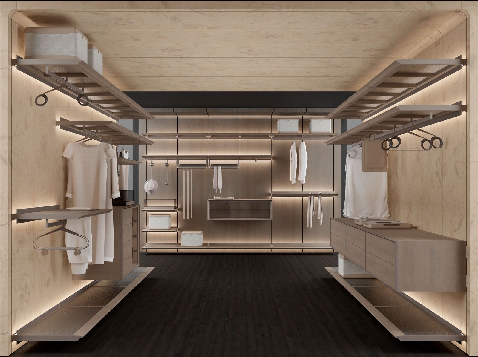 The SL Reiwa walk-in wardrobe system from Giorgetti