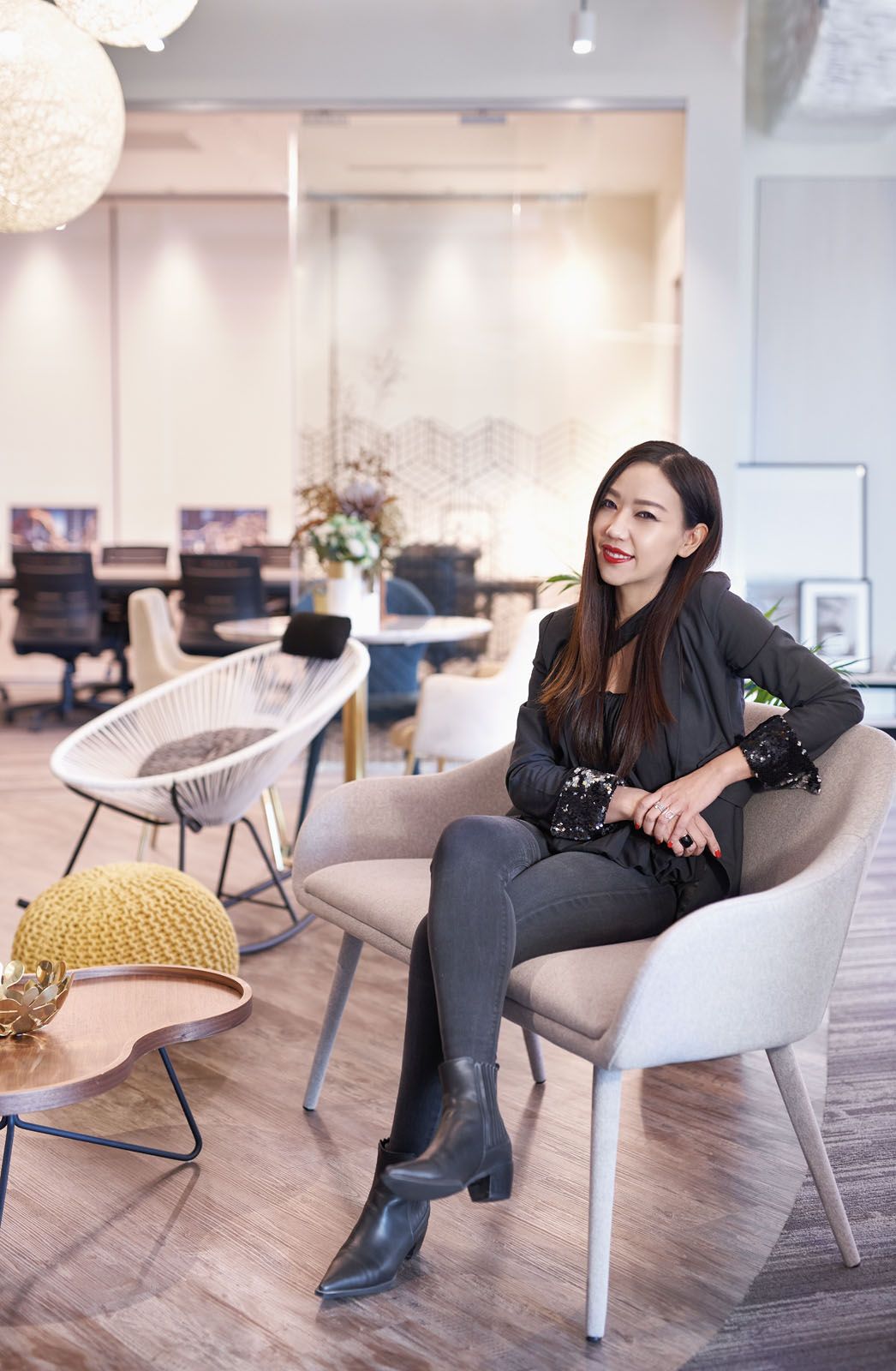 Corina Leung, design director of LWK + Partners, pictured in the Singapore office (photo: Benny Loh)