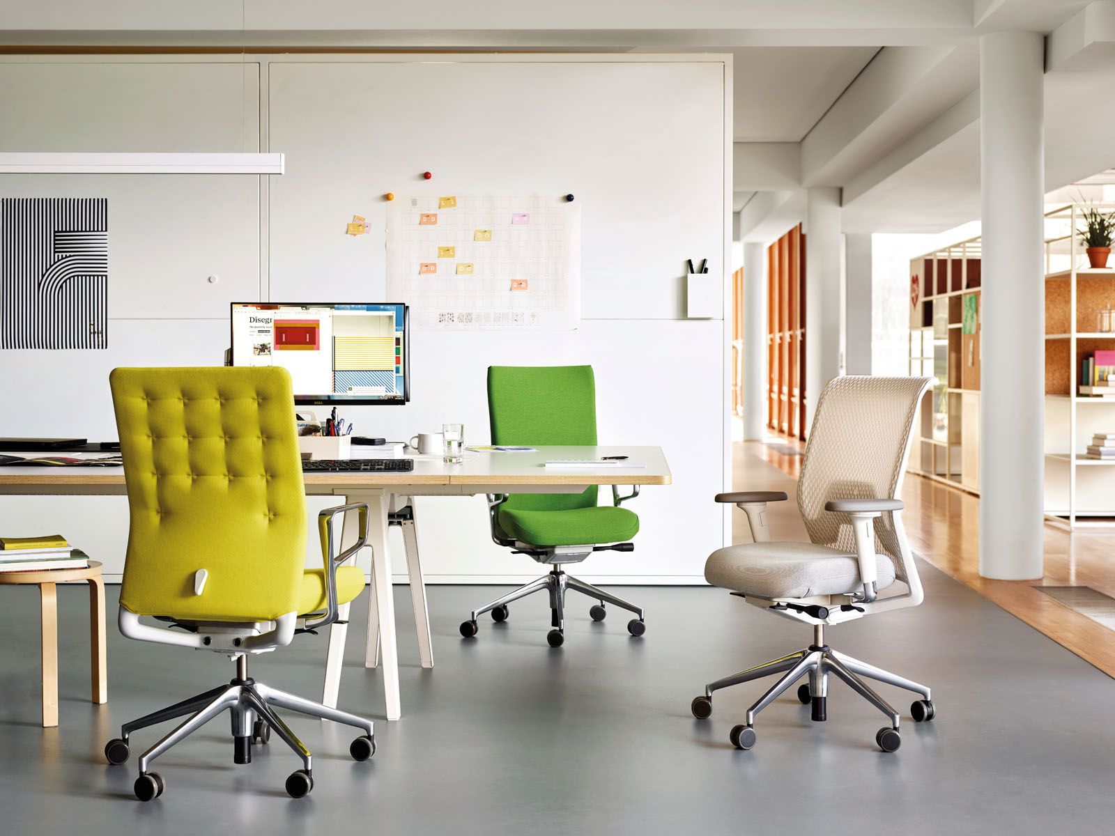 The Vitra ID chair is a versatile seat made for offices