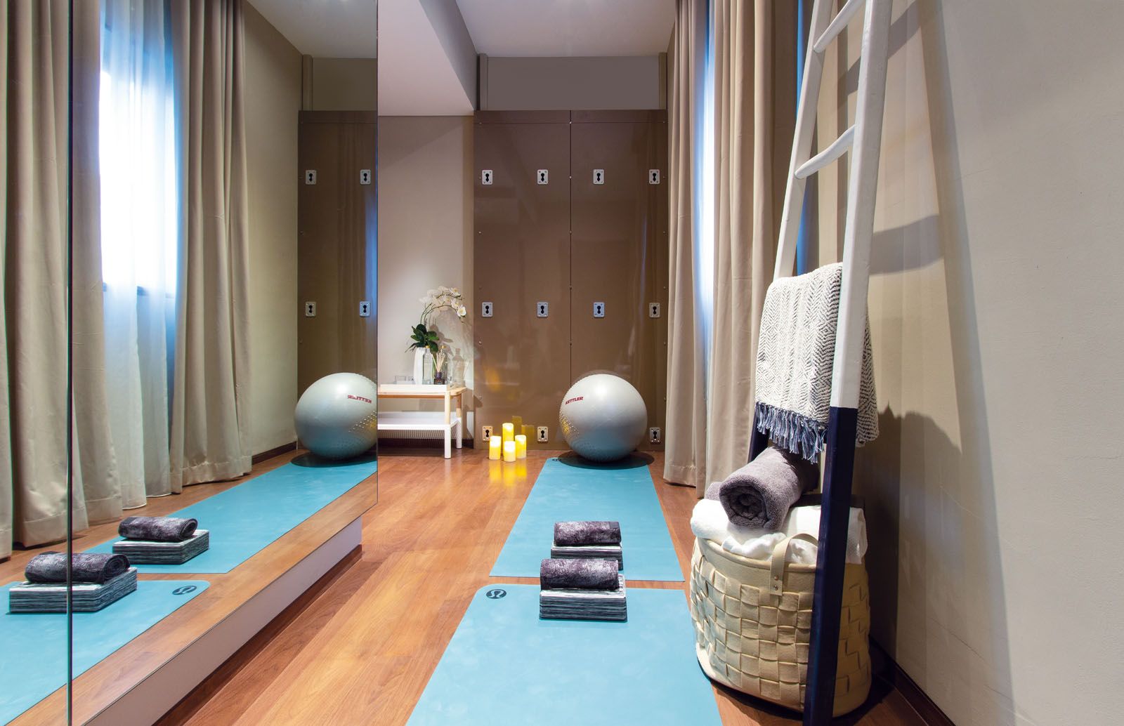 Various facilities within the penthouse include a yoga room;