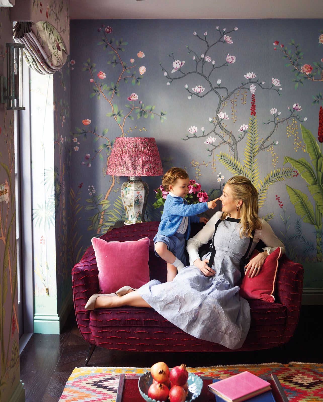 De Gourney heiress Hannah Cecil Gurney and her son George in their Battersea home