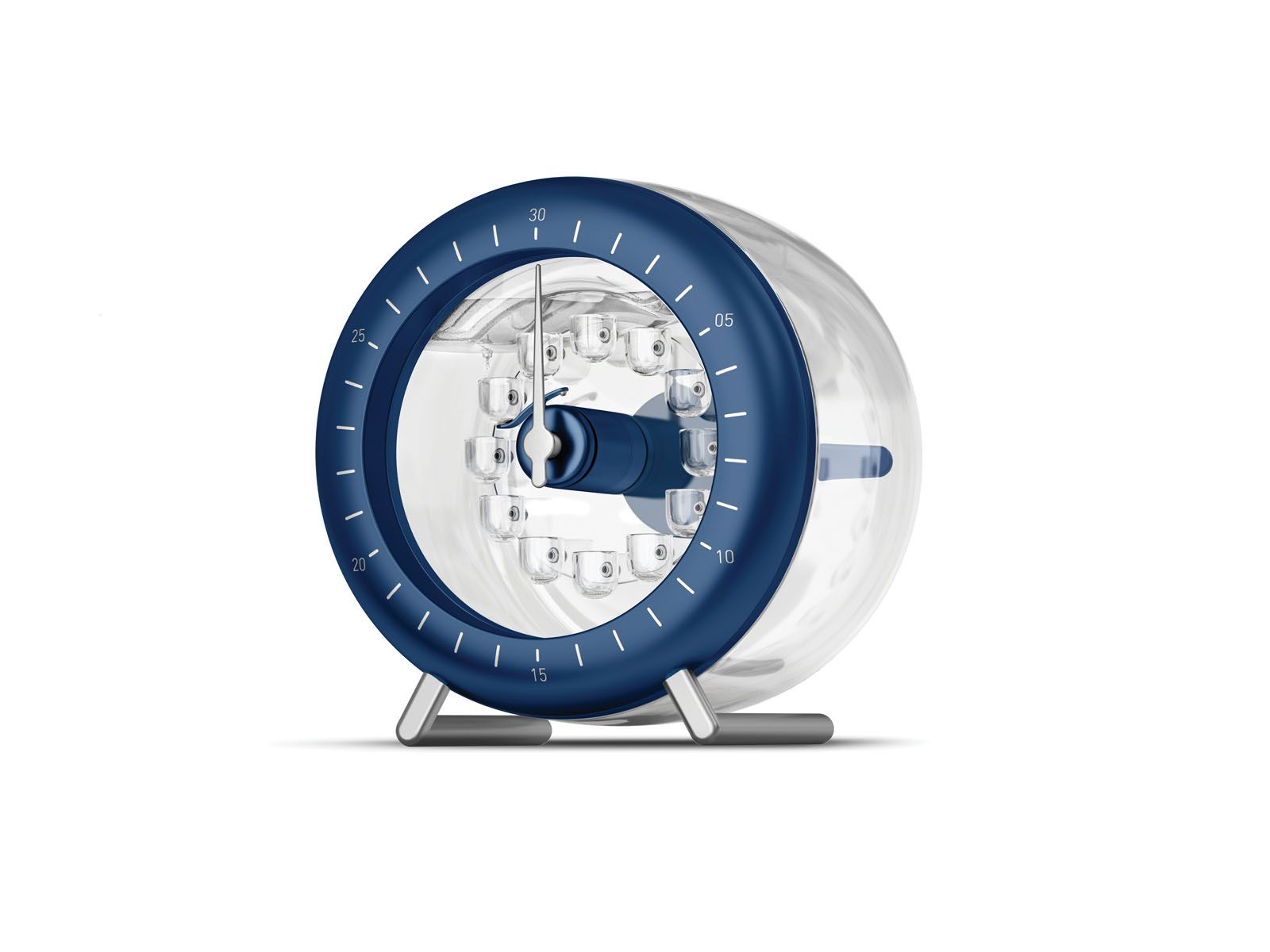 Marc Newson’s sculptural interpretation of time, Klepsydra, is an updated version of his coveted nanoball-filled hourglasses released in 2010 for The Hour Glass’ 30th anniversary