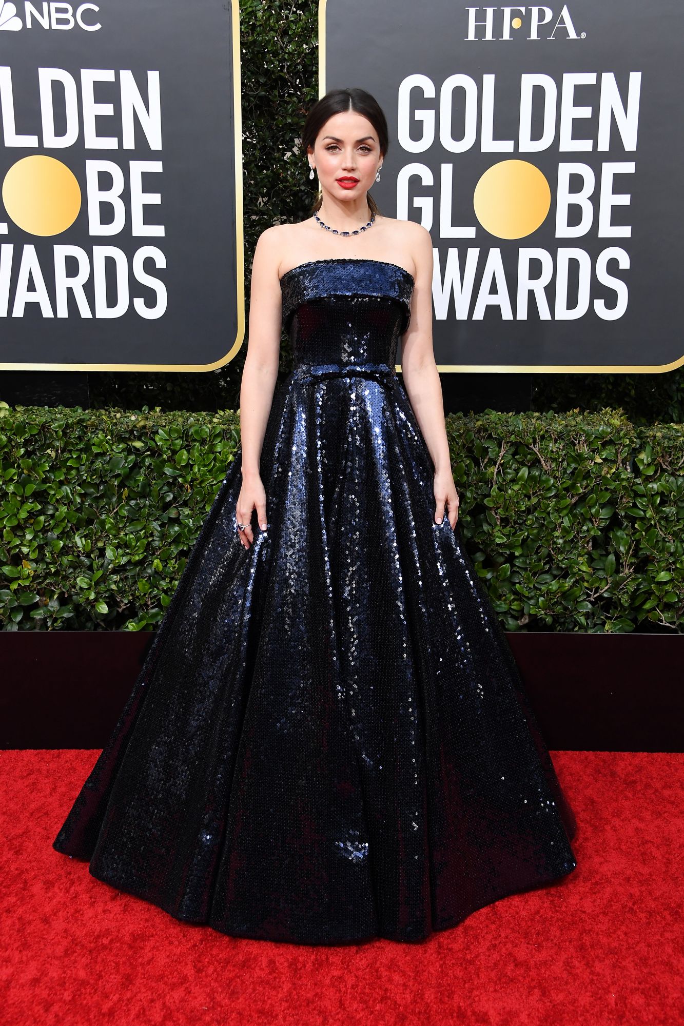 BEVERLY HILLS, CALIFORNIA - JANUARY 05: Ana de Armas attends the 77th Annual Golden Globe Awards at The Beverly Hilton Hotel on January 05, 2020 in Beverly Hills, California. (Photo by Steve Granitz/WireImage)