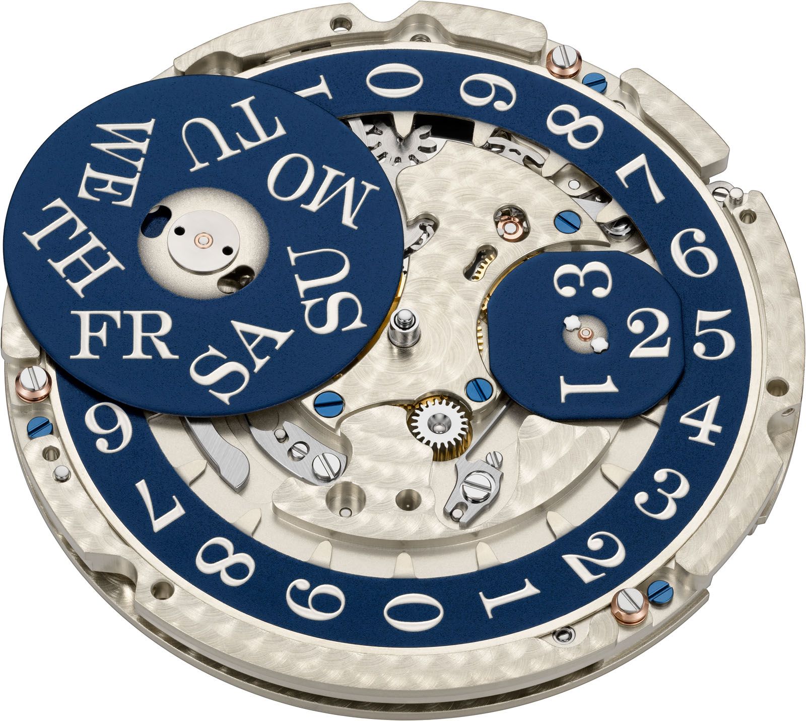 The iconic A Lange & Söhne outsized date in the classic double aperture is paired with an equally large day‑of‑week display on the left