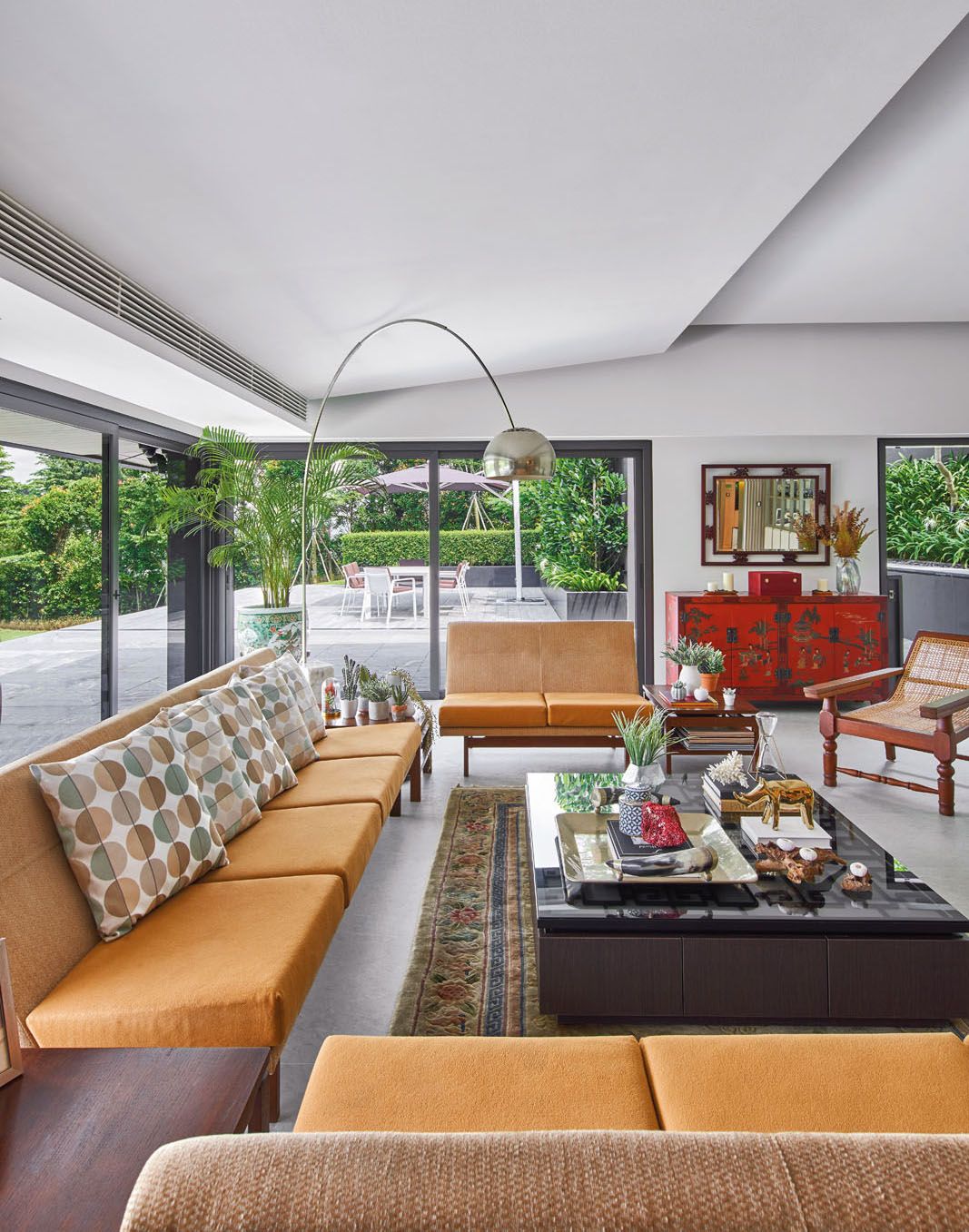 This home is thoughtfully decorated with a mix of modern and vintage pieces collected by the family across the generations