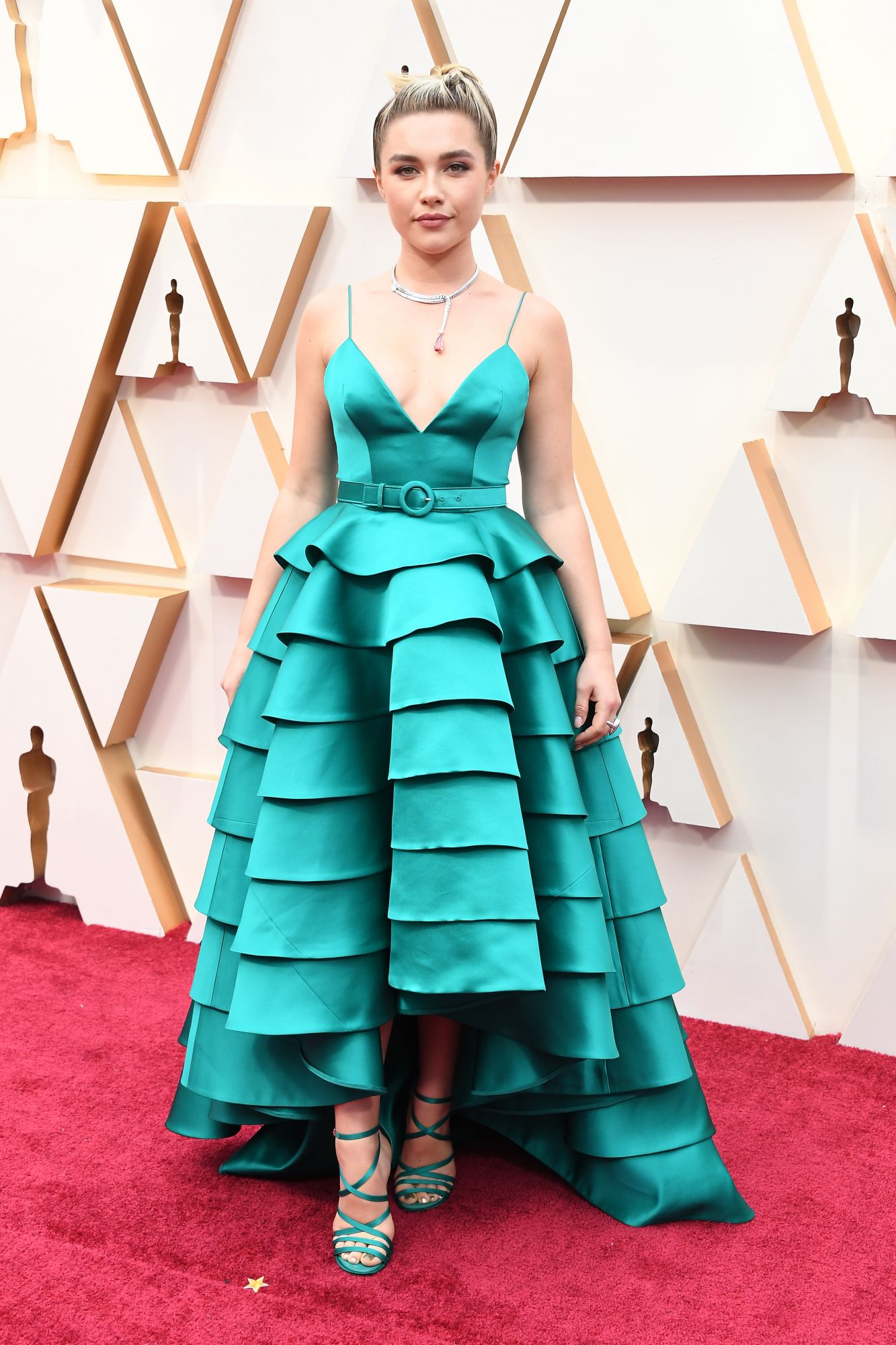 HOLLYWOOD, CALIFORNIA - FEBRUARY 09: Florence Pugh attends the 92nd Annual Academy Awards at Hollywood and Highland on February 09, 2020 in Hollywood, California. (Photo by Steve Granitz/WireImage)