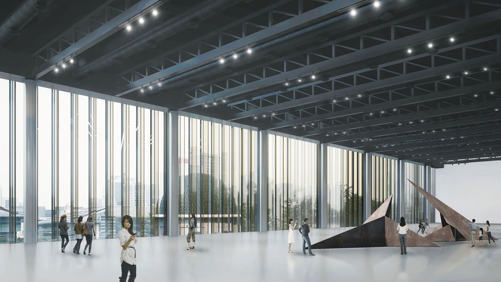 The new column-free Sky Gallery at the Singapore Art Museum;